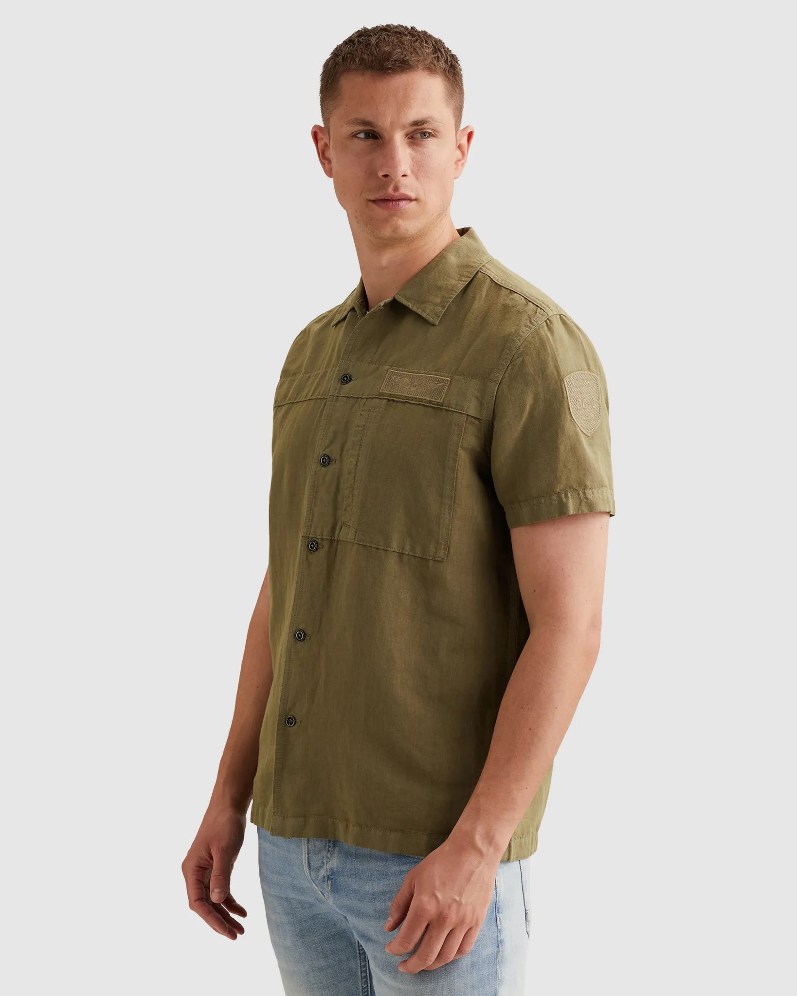 PME Legend Casual Overhemd Groen 110693-001-L