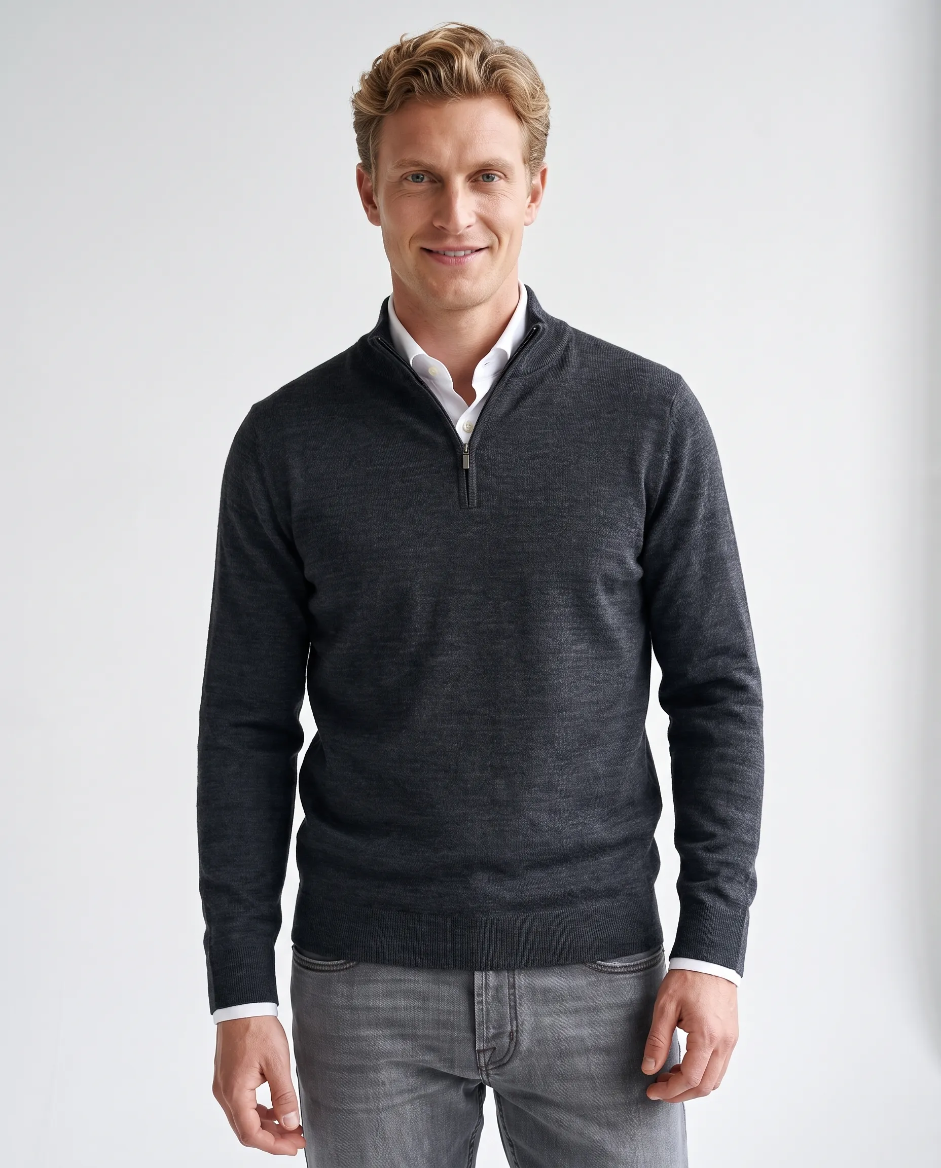 Recall Schipperstrui Dark Grey Melange 110728-006-L