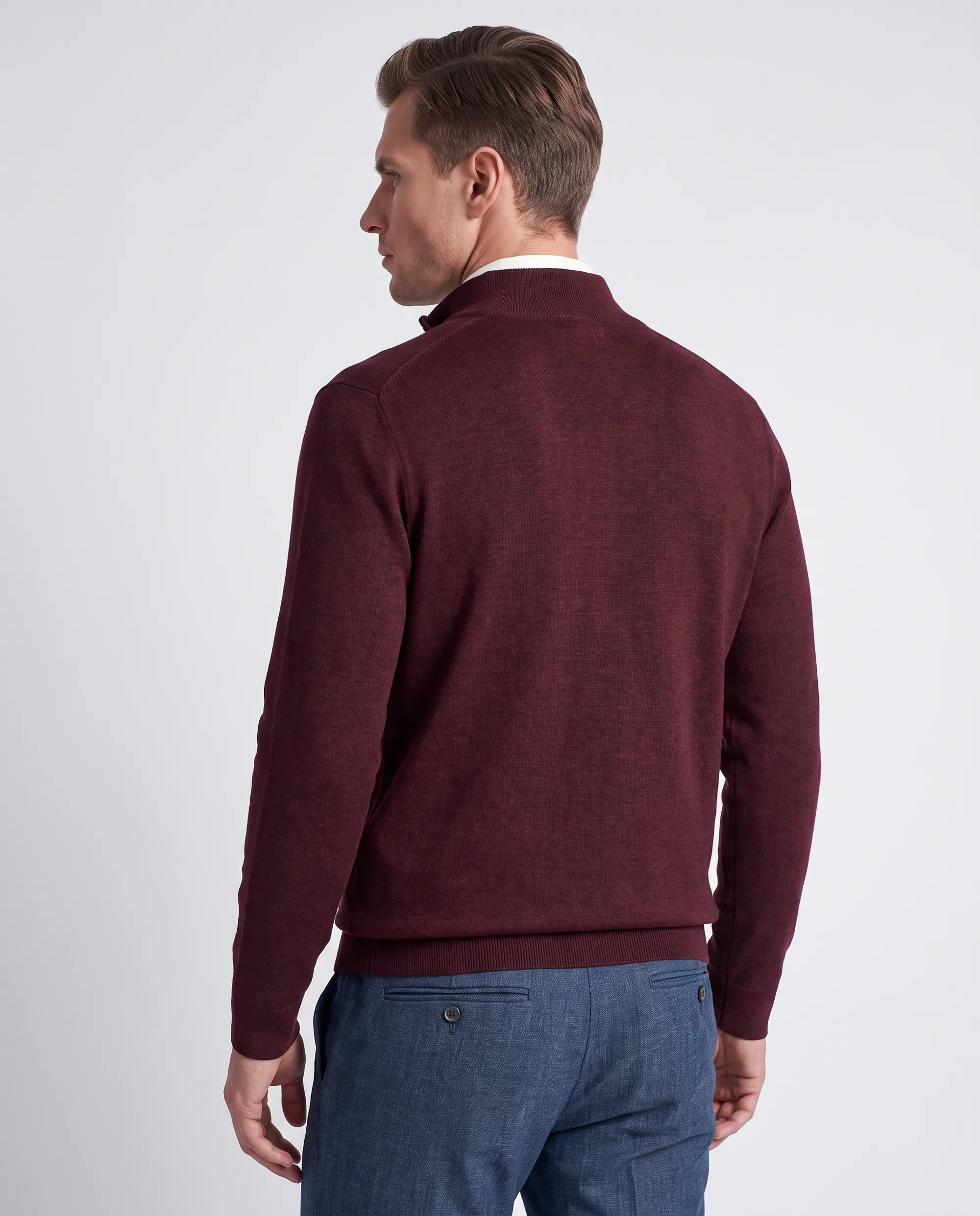 Vesper Schipperstrui Huxton Choco Truffle dark red melange 110731-004-L