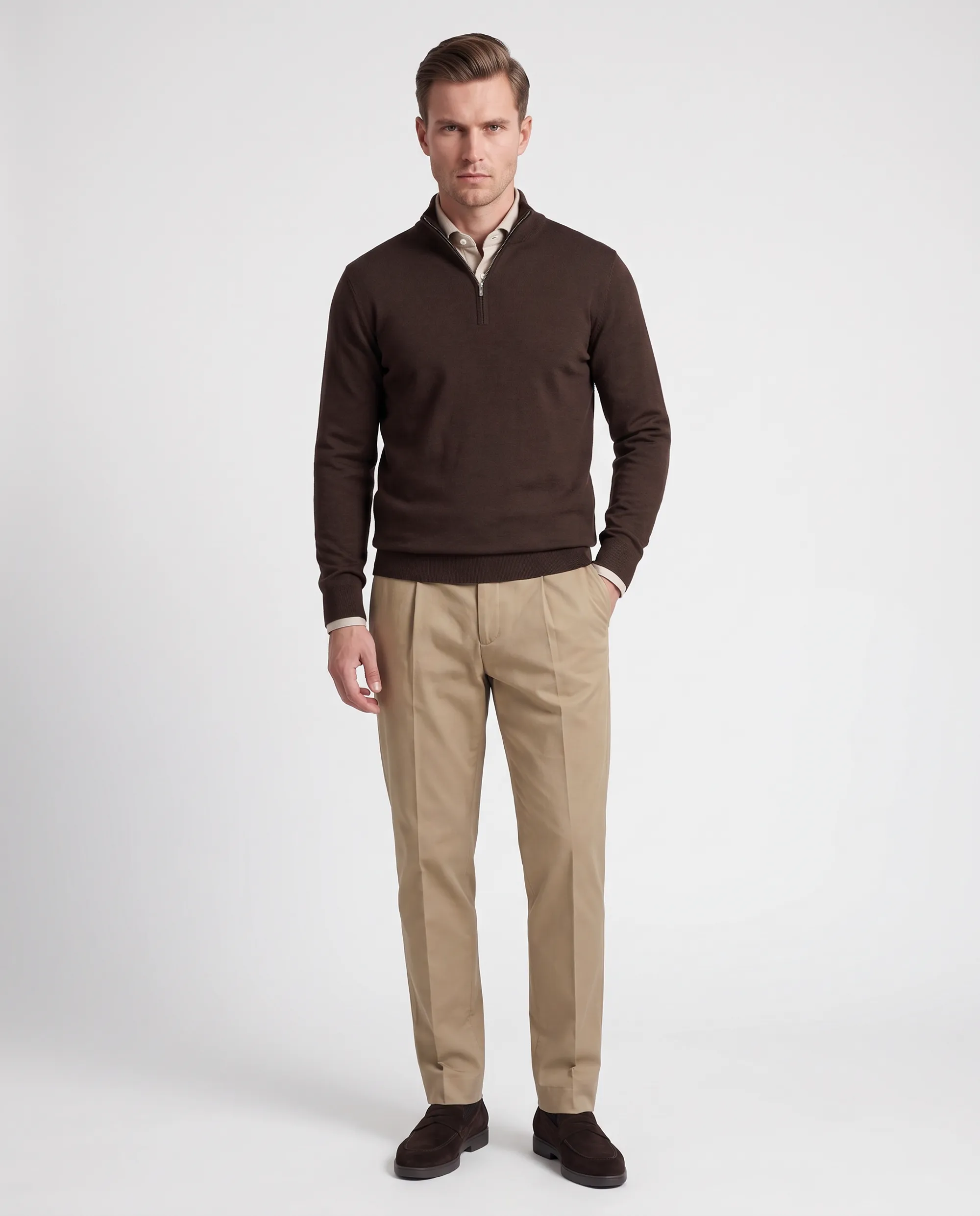 Vesper Schipperstrui Huxton Dark brown 110731-006-L