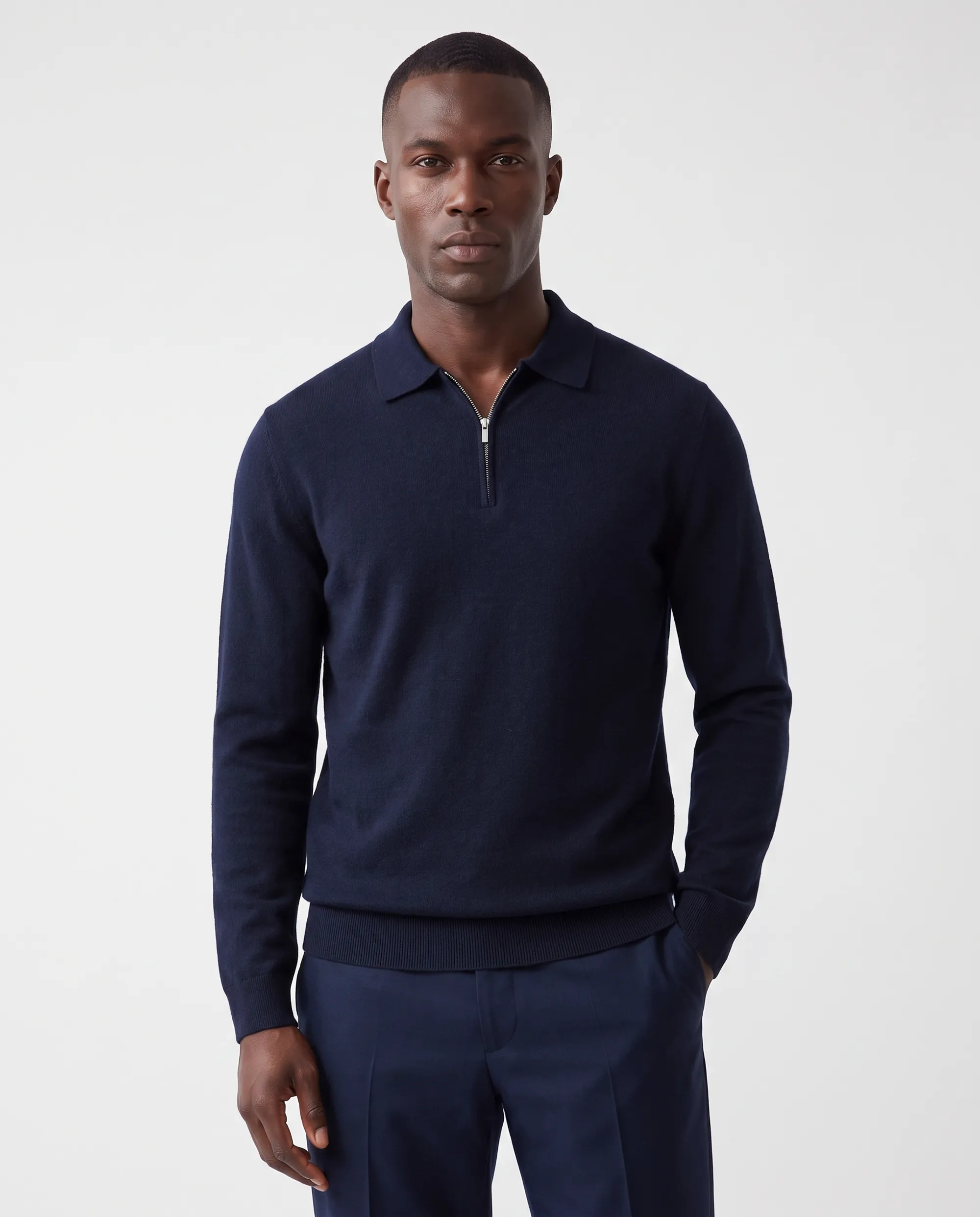Vesper Polo lange mouw Pimlico Navy 110732-001-L