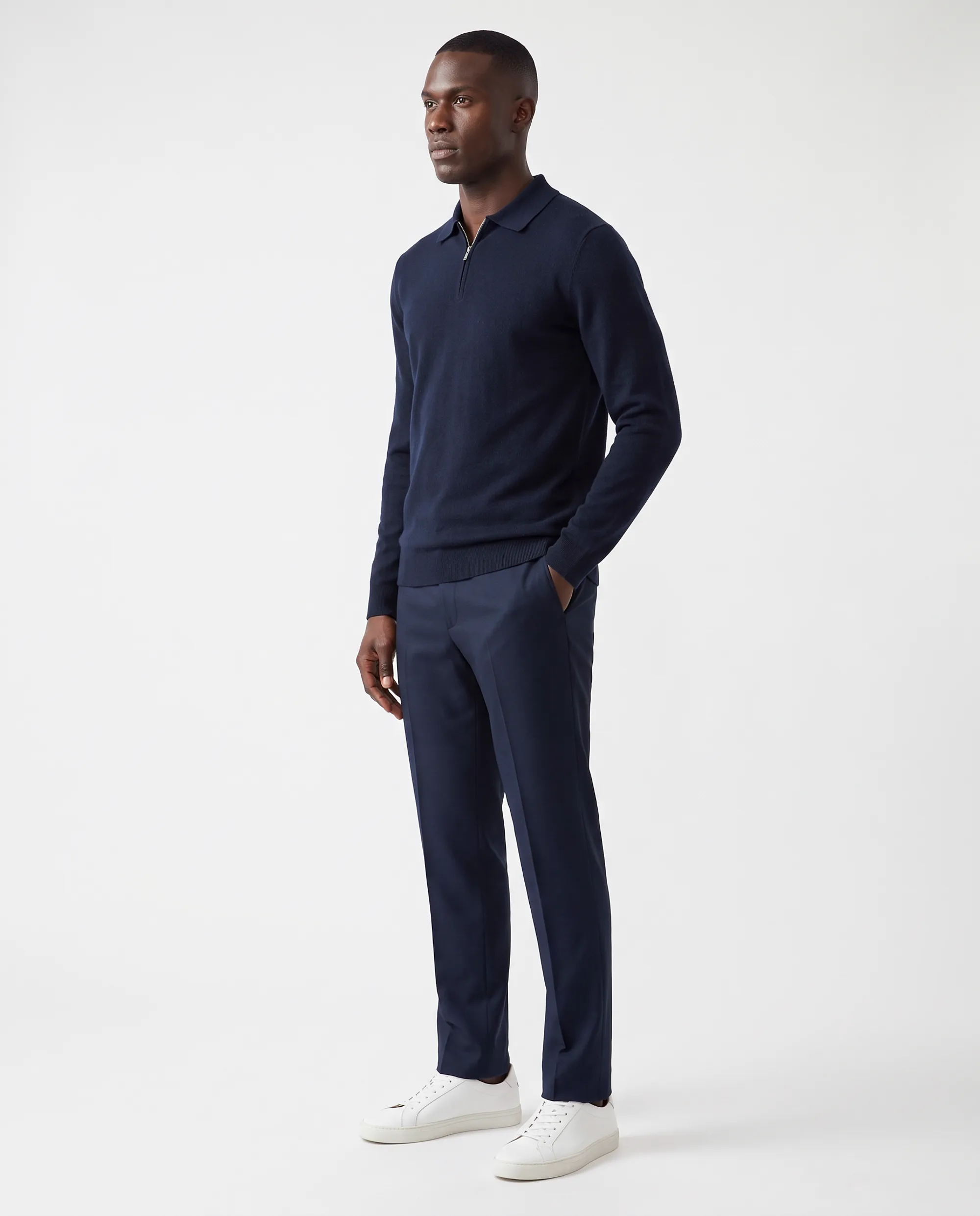 Vesper Polo lange mouw Pimlico Navy 110732-001-L