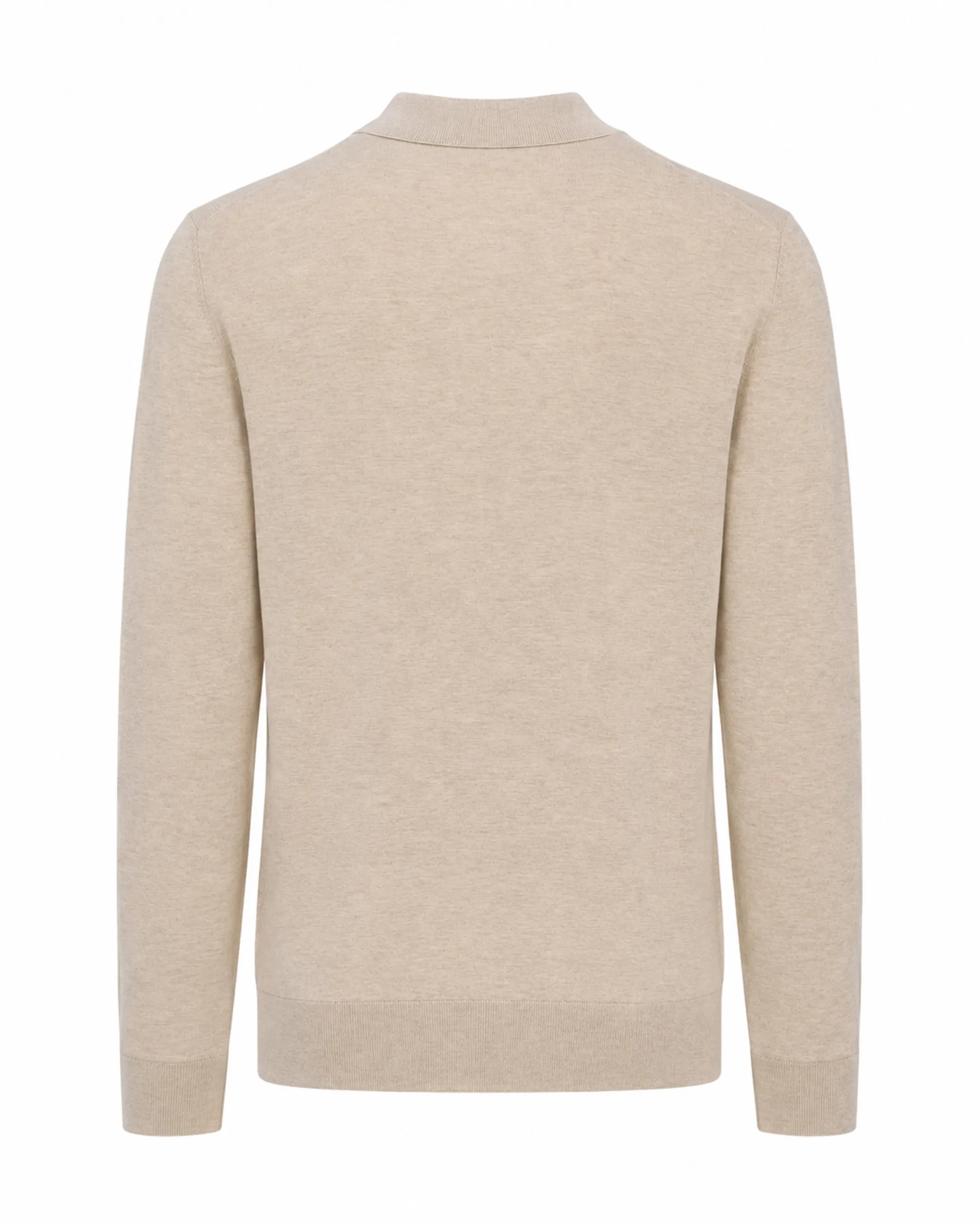 Vesper Polo lange mouw Pimlico Beige melange 110732-002-L