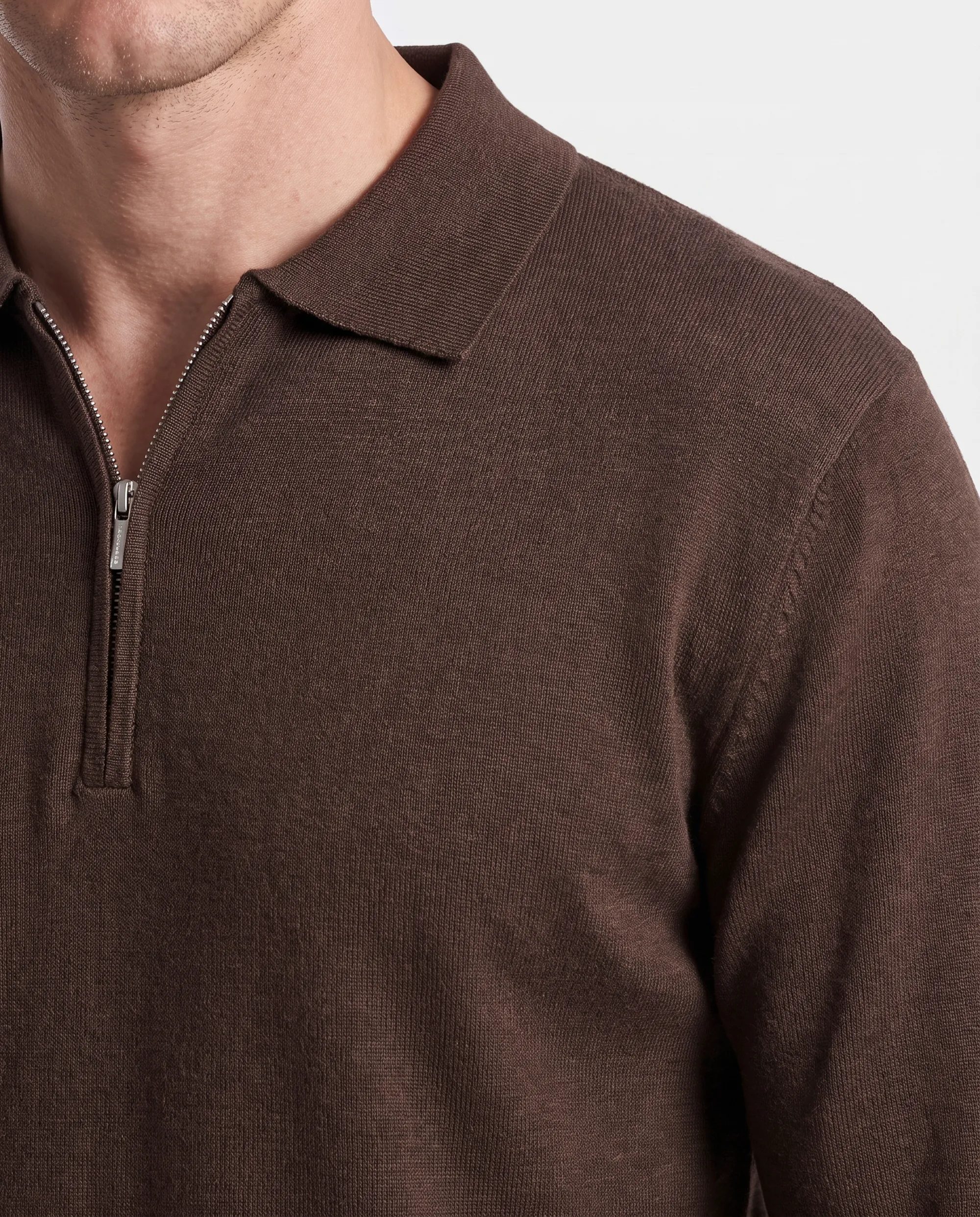 Vesper Polo lange mouw Pimlico Dark brown 110732-003-L