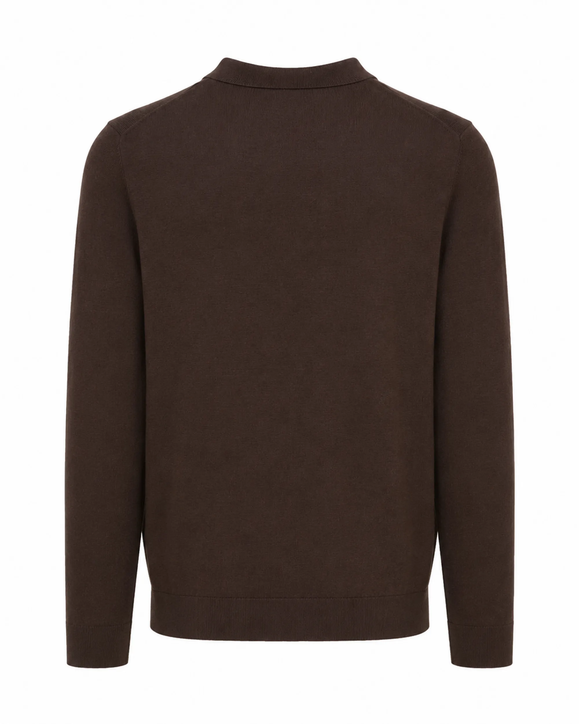 Vesper Polo lange mouw Pimlico Dark brown 110732-003-L