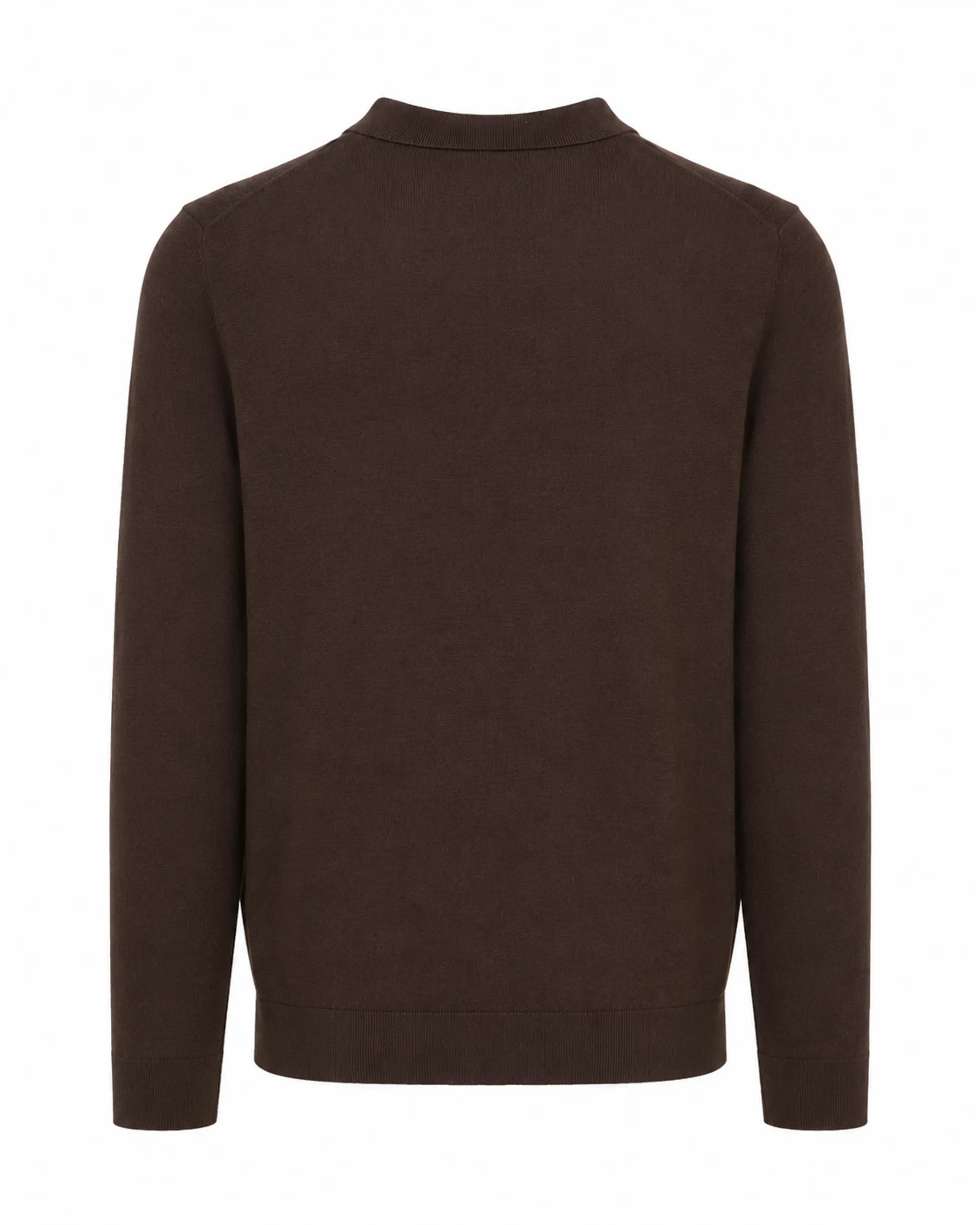 Vesper Polo lange mouw Pimlico Dark brown 110732-003-L