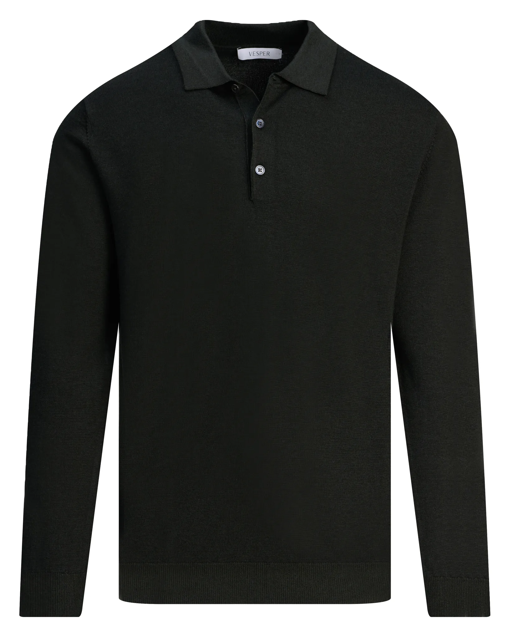 Vesper Polo lange mouw Landsdowne Groen uni 110736-001-L