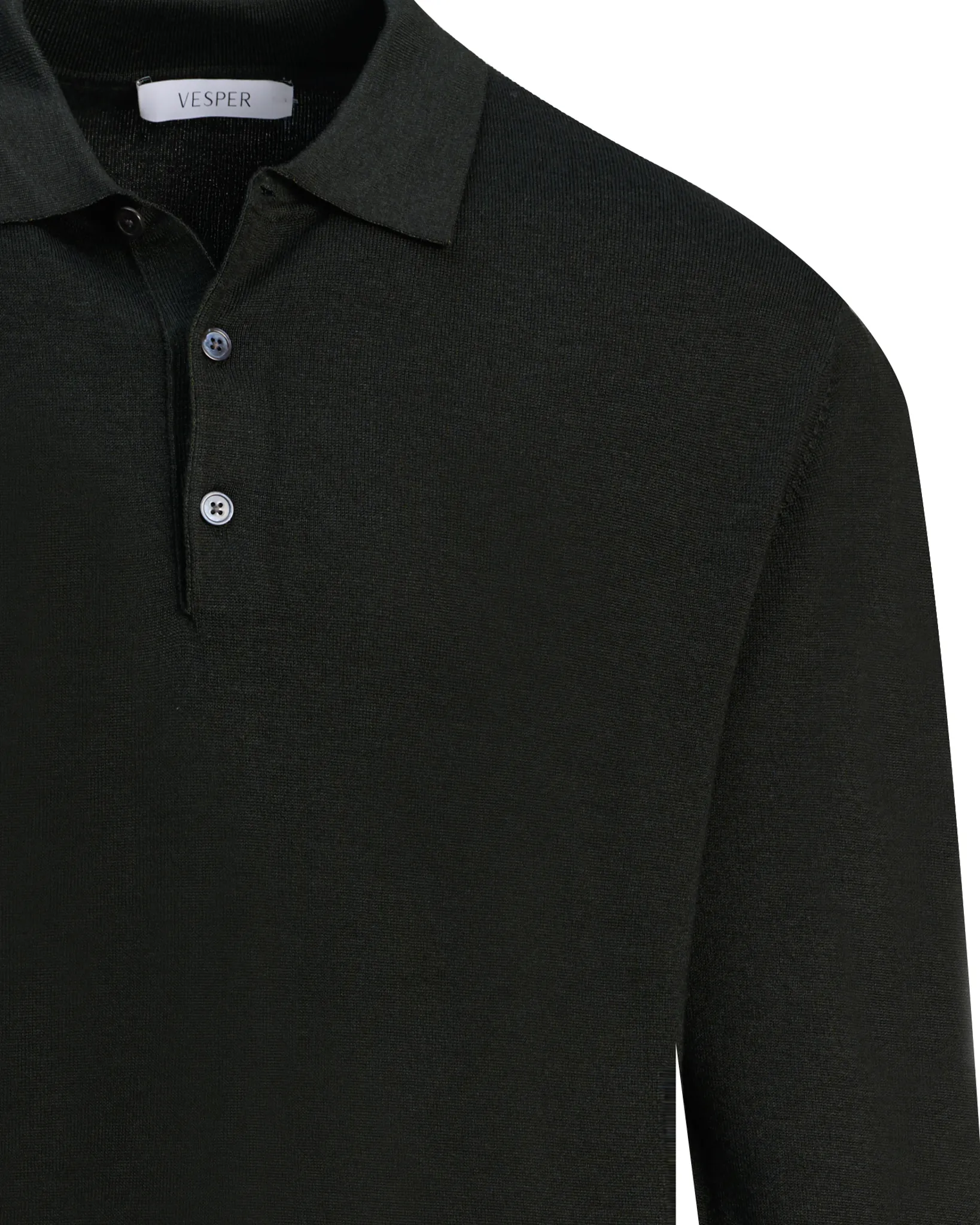 Vesper Polo lange mouw Landsdowne Groen uni 110736-001-L