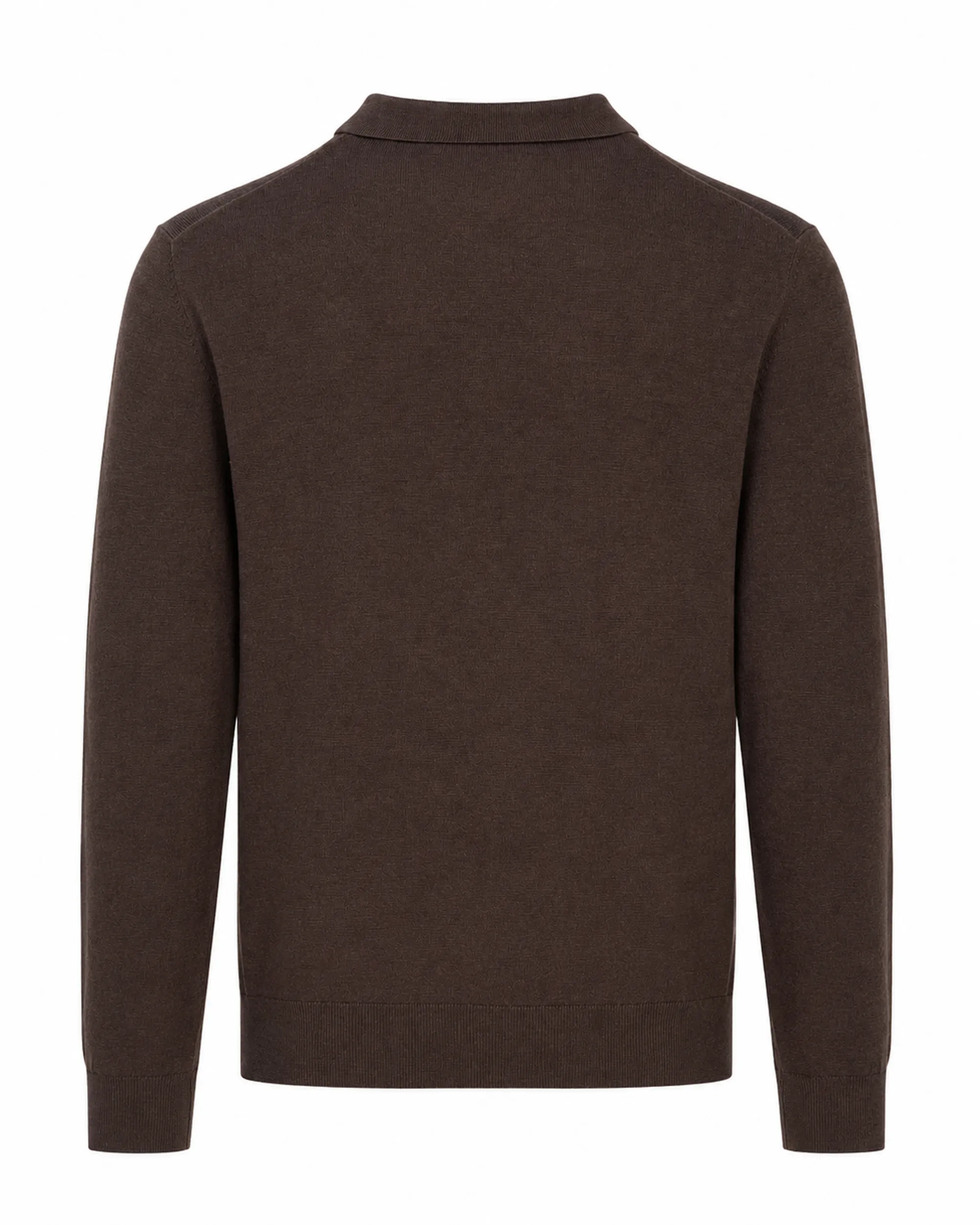 Vesper Polo lange mouw Landsdowne Bruin uni 110736-002-L