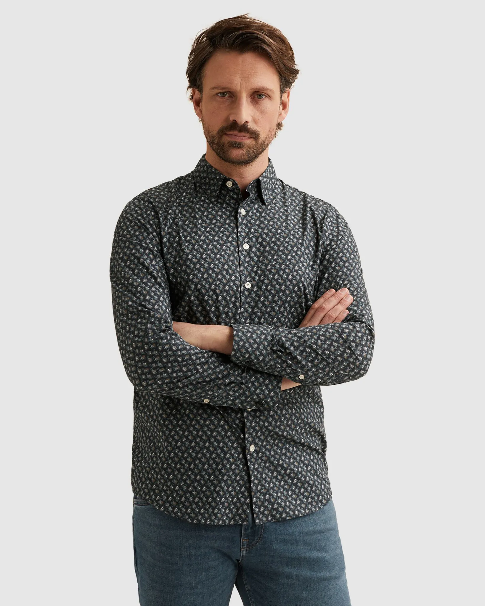 Vanguard Casual Overhemd Blauw 110743-001-M