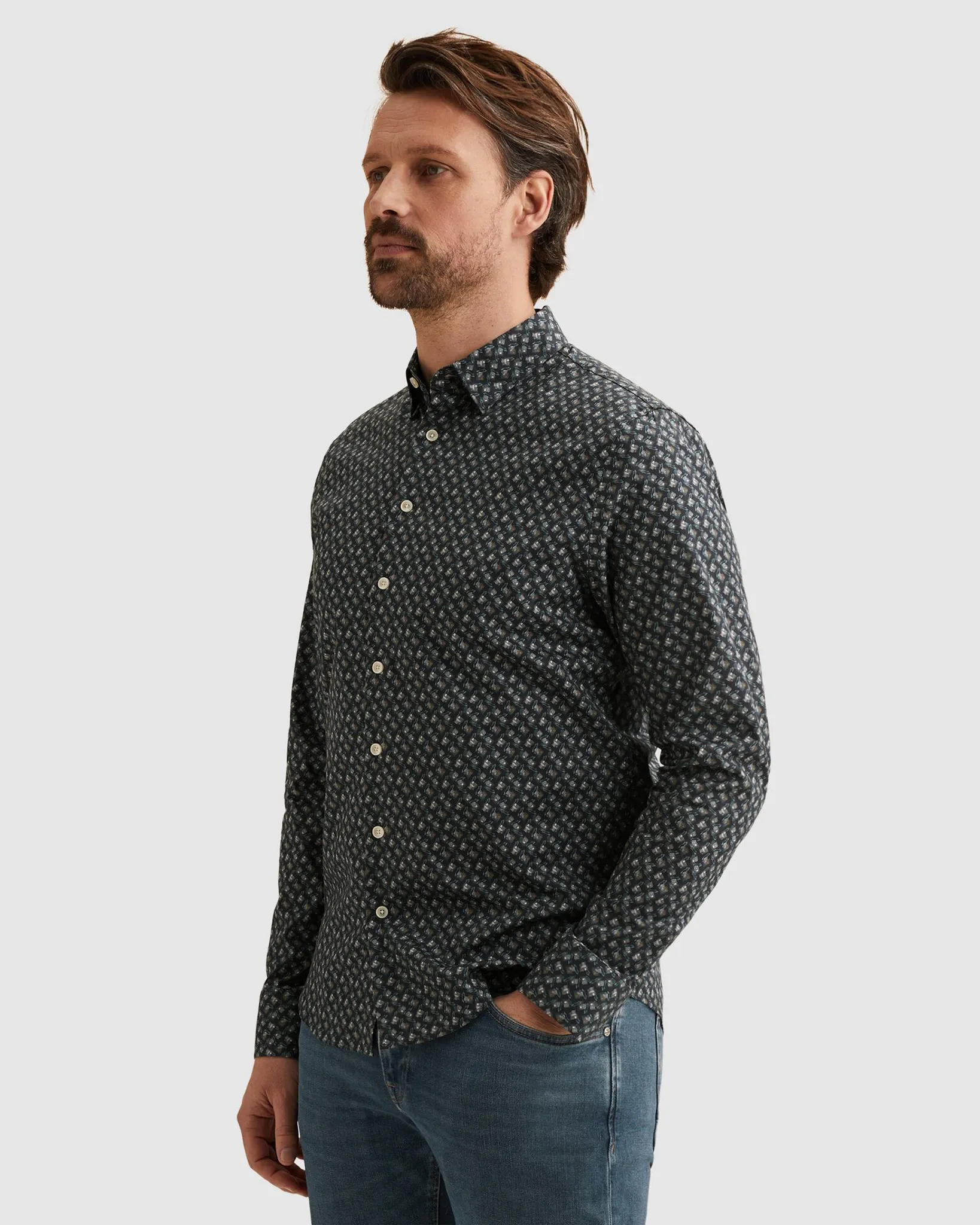 Vanguard Casual Overhemd Blauw 110743-001-M