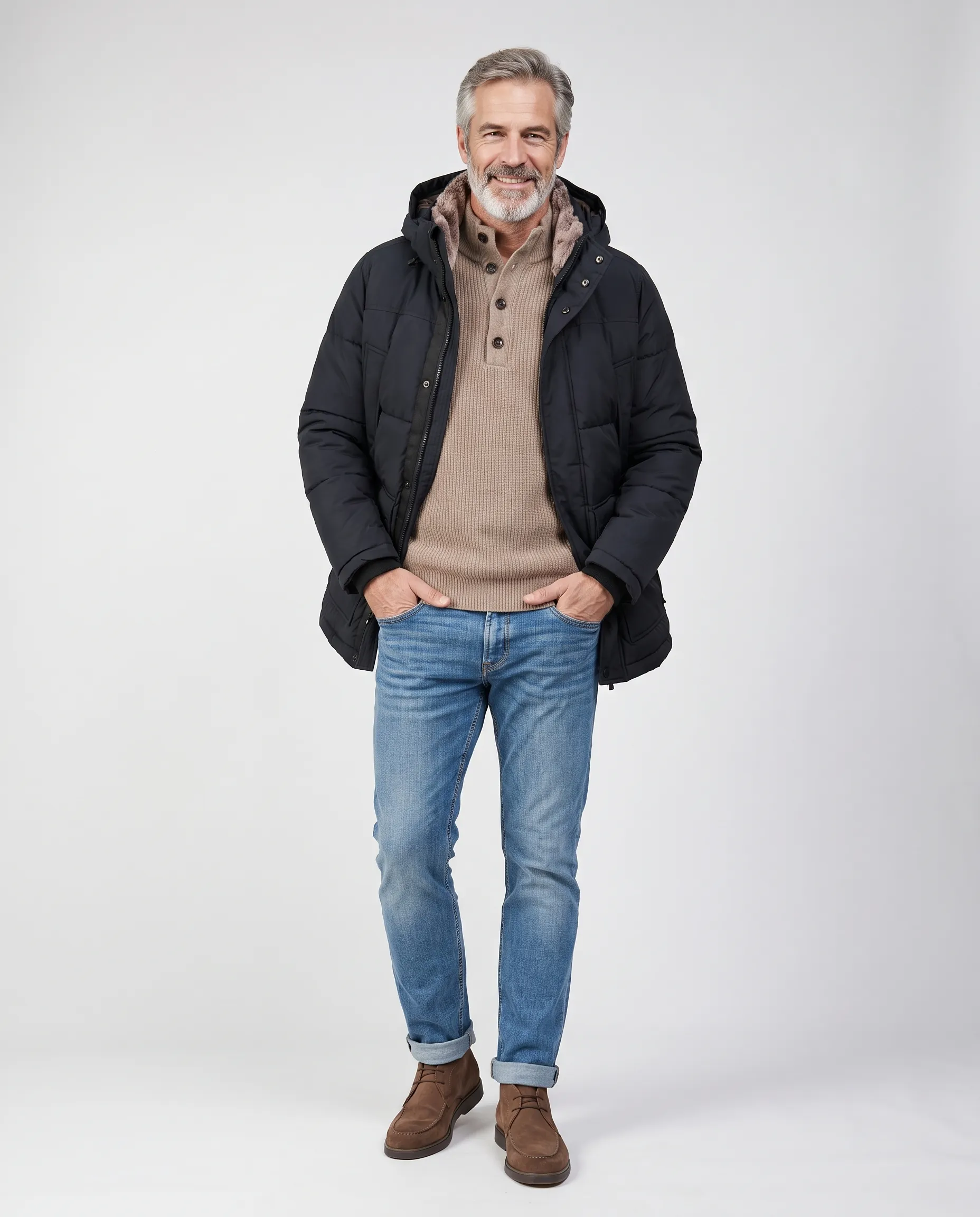 Campbell Gewatteerde jas Hewland Navy 110790-001-L