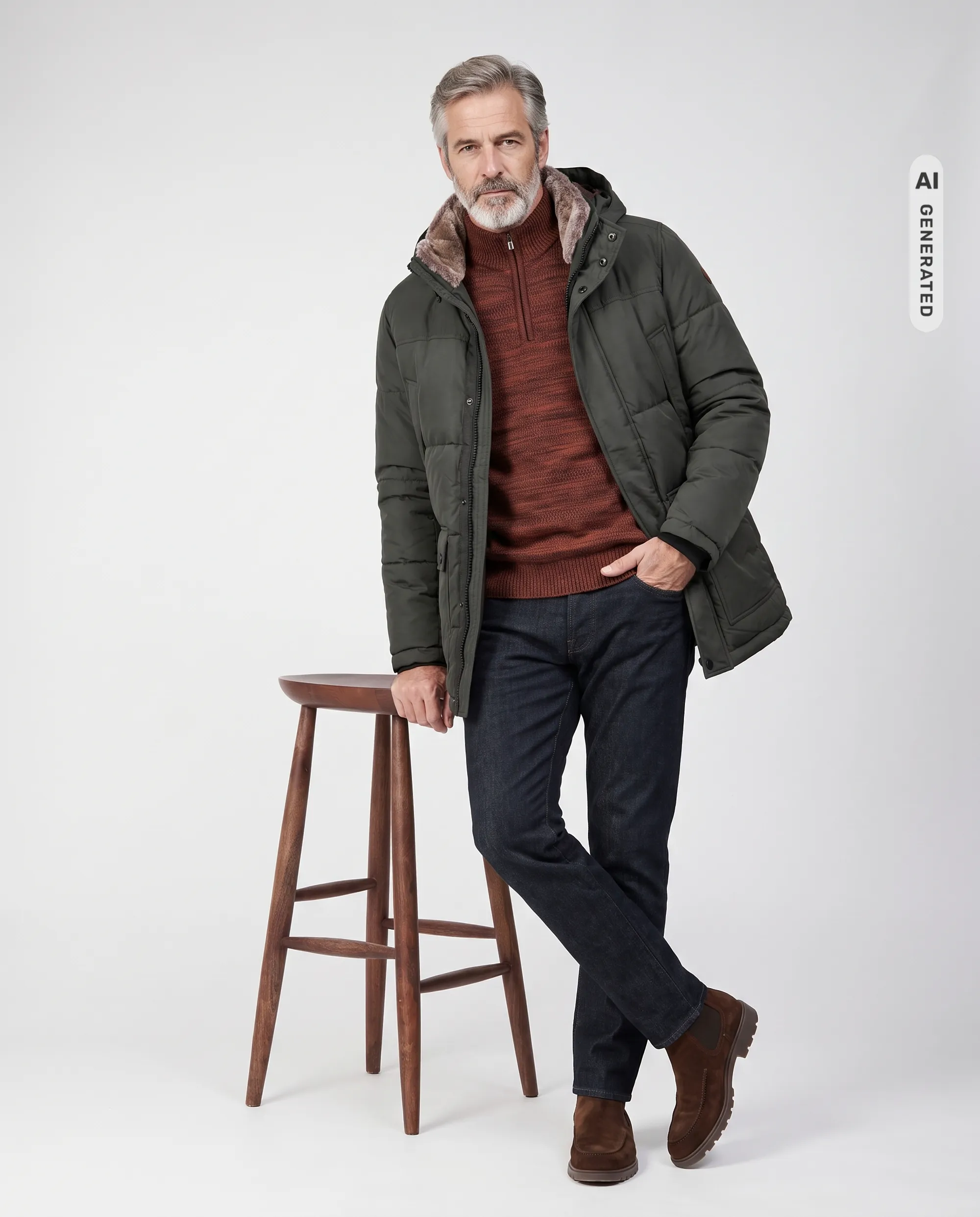 Campbell Gewatteerde jas Hewland Dark green 110790-002-L