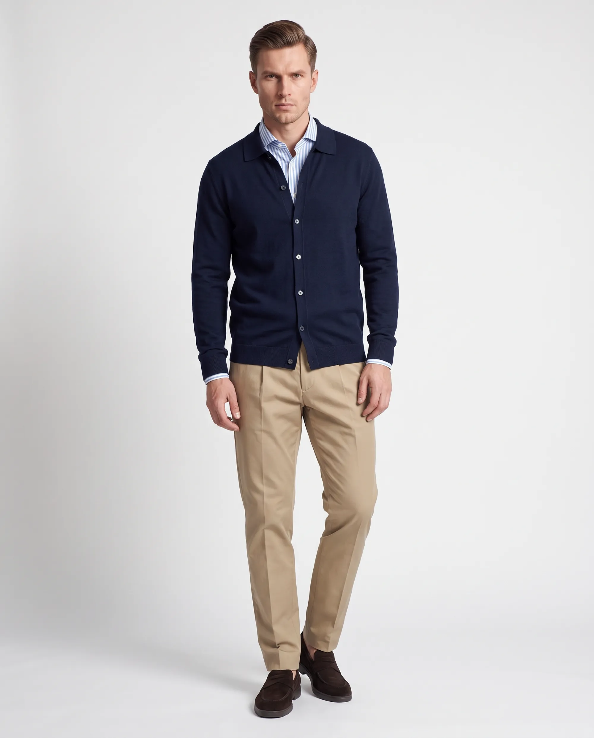 Vesper Polo lange mouw Chelsea Navy 110833-001-L