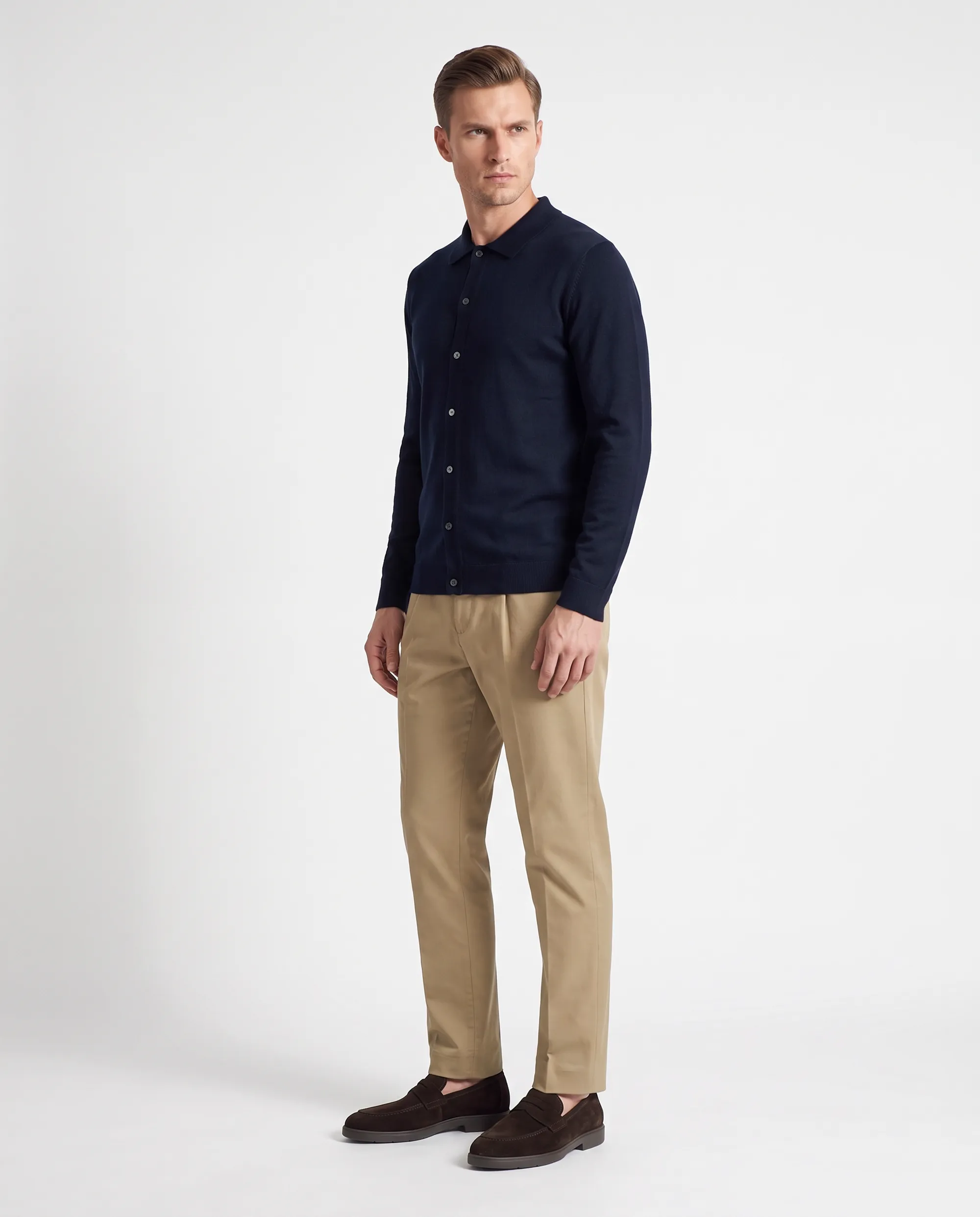 Vesper Polo lange mouw Chelsea Navy 110833-001-L