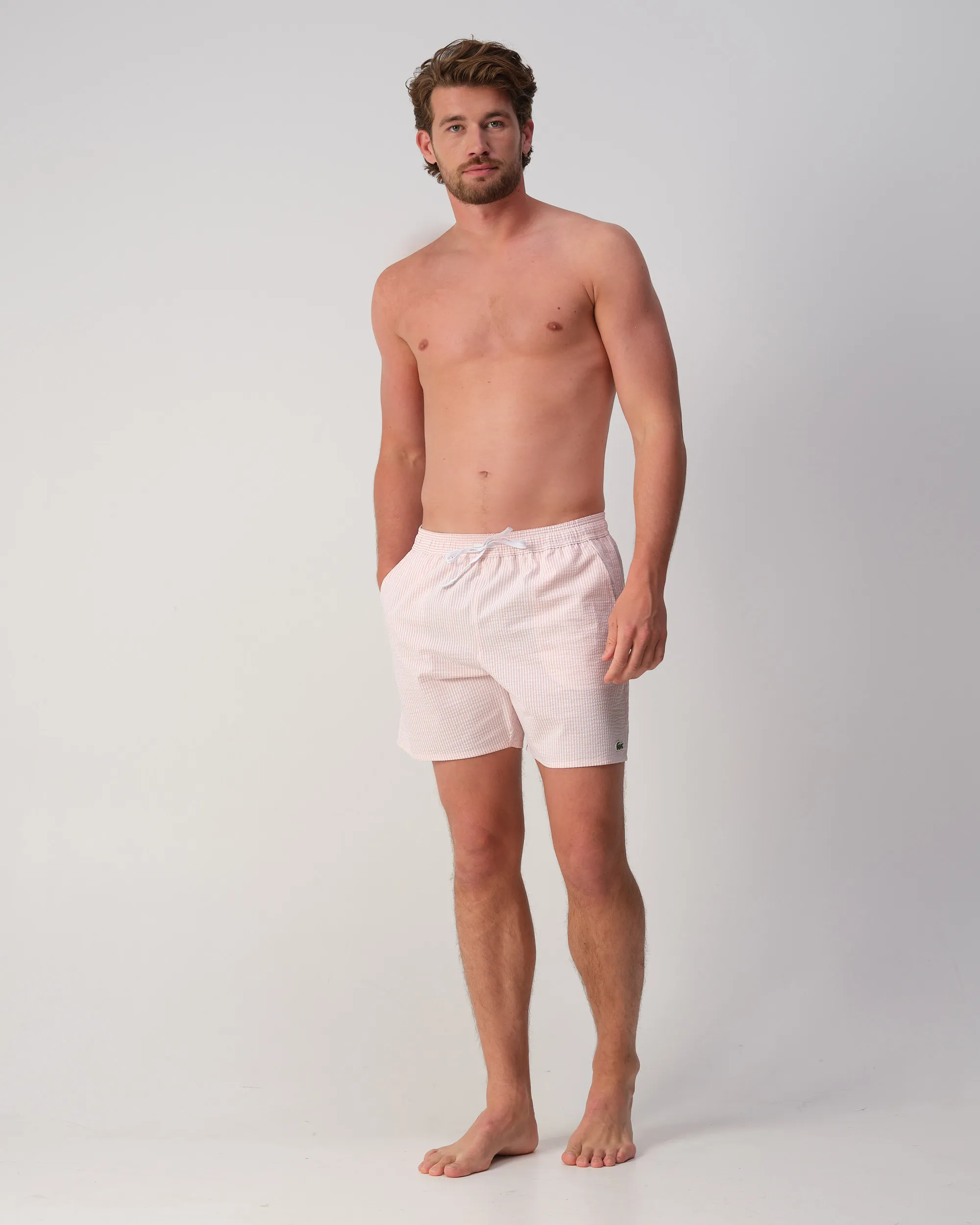 Lacoste Zwemshort Roze streep 110911-001-L