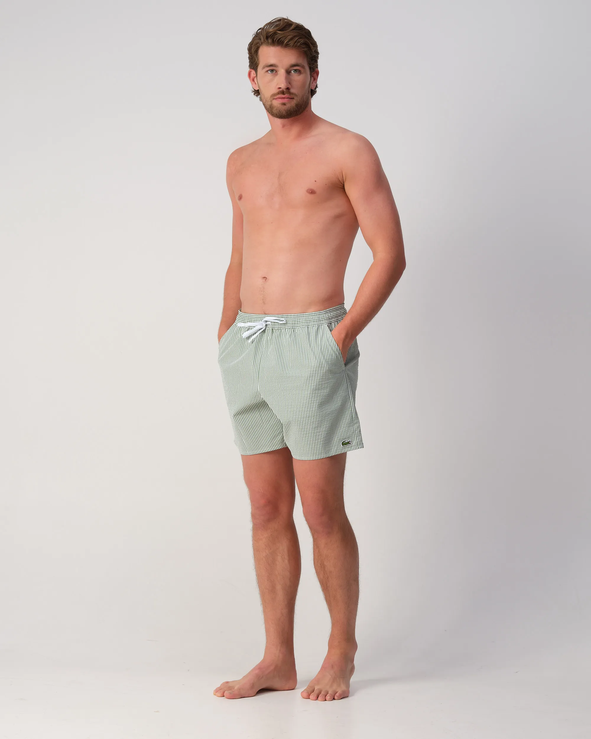Lacoste Zwemshort Groen streep 110912-001-L