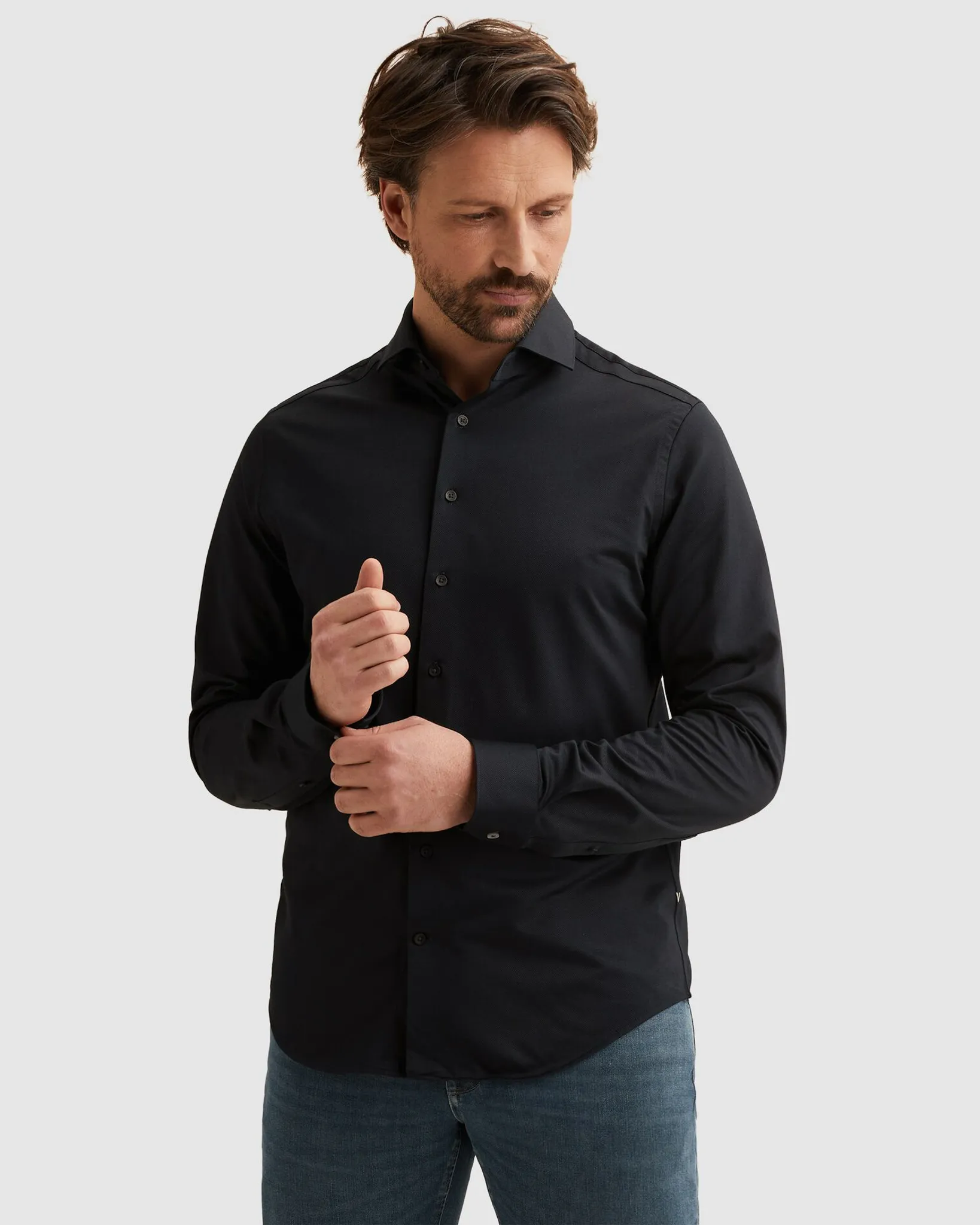 Vanguard Casual Overhemd Blauw 110969-001-M