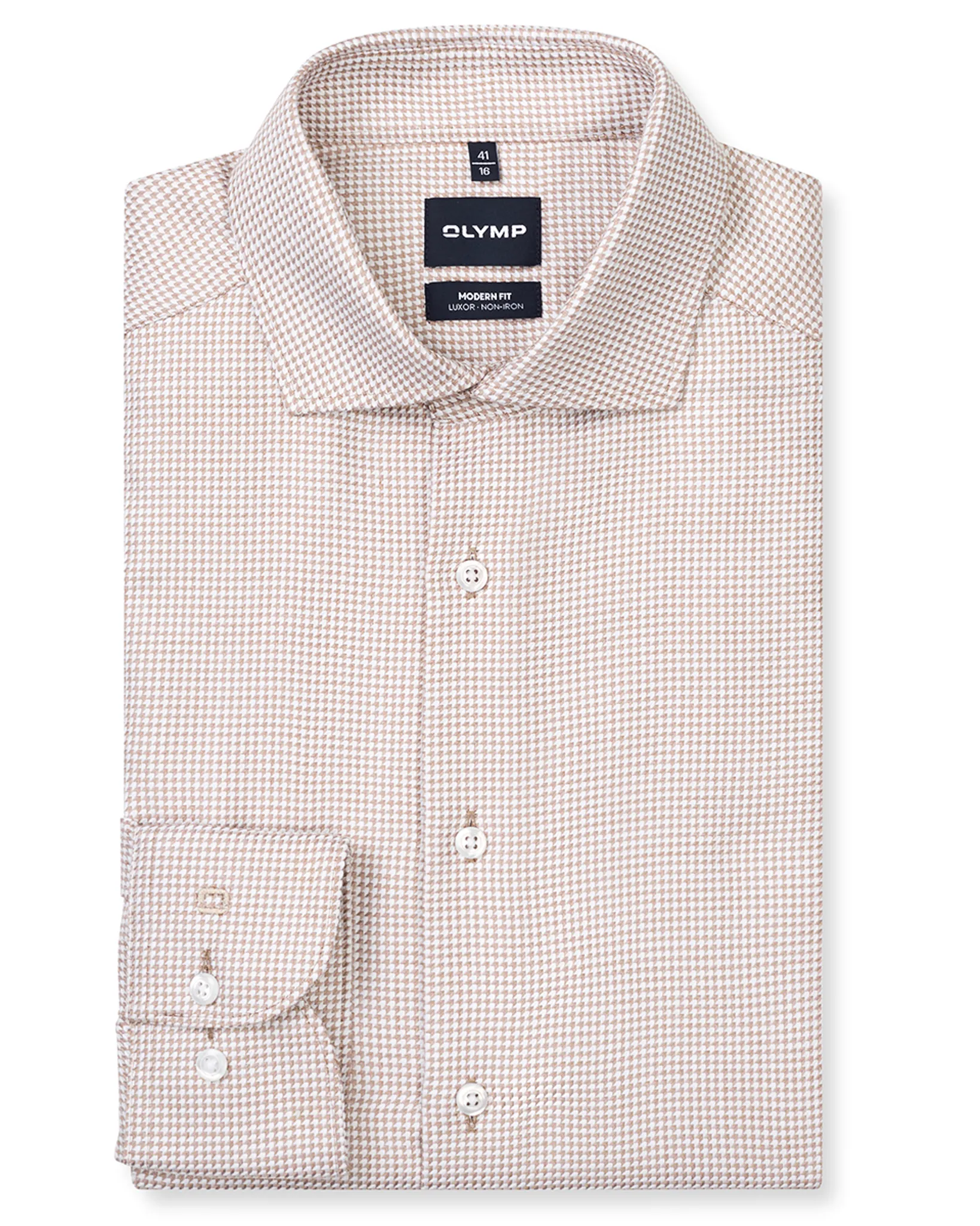 OLYMP Business overhemd  Beige 110974-001-41