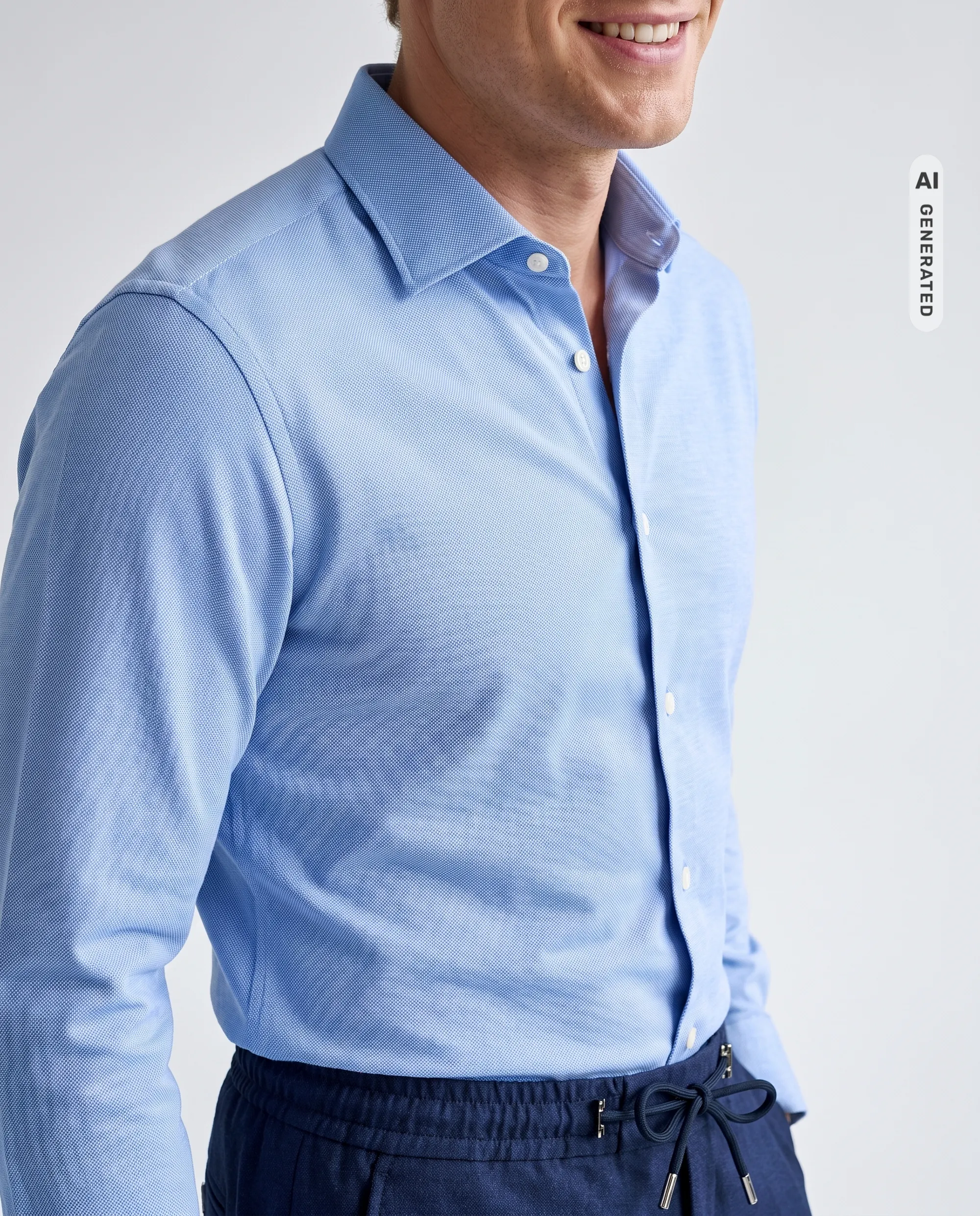 The BLUEPRINT Premium Overhemd Lichtblauw uni 111065-002-L