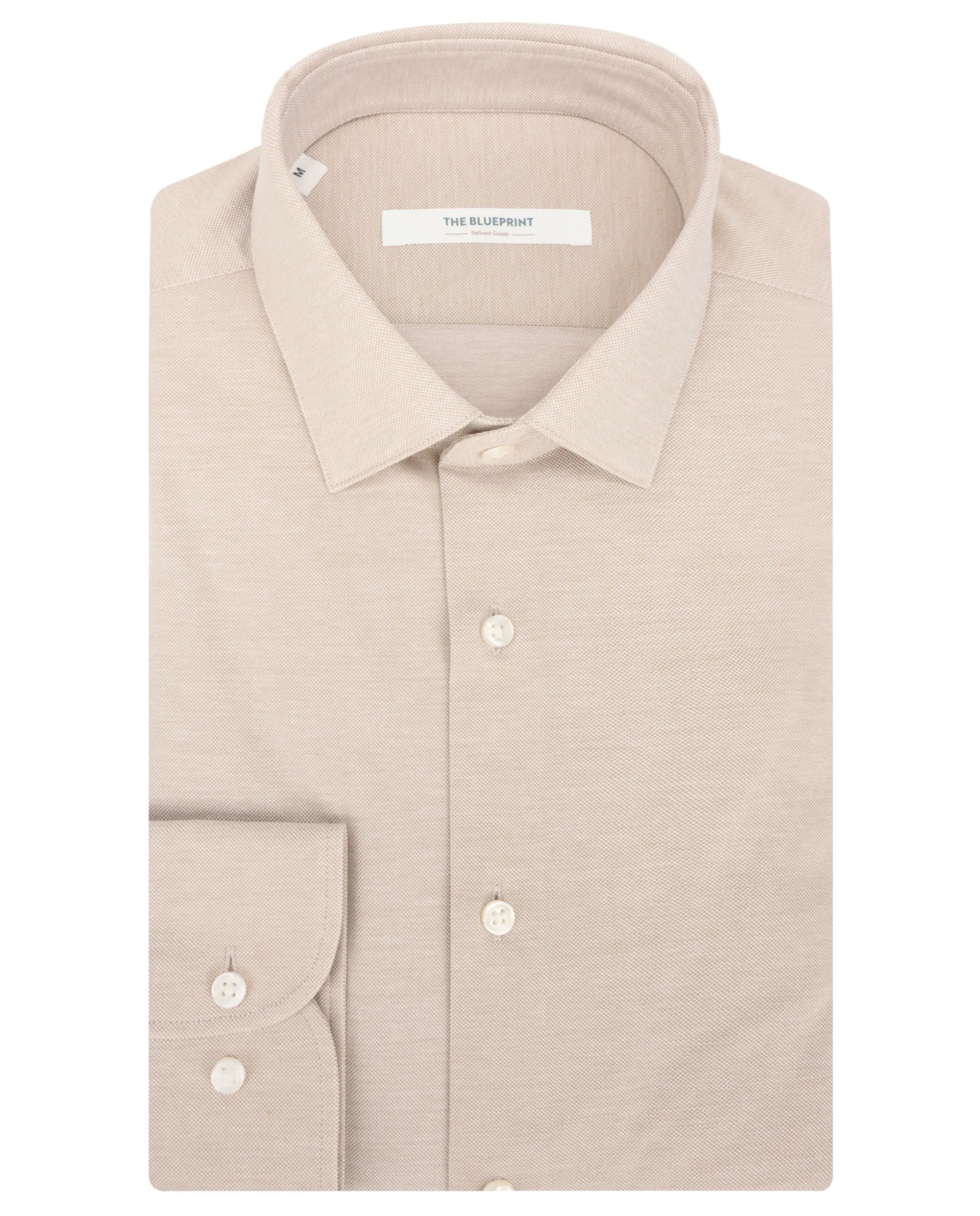 The BLUEPRINT Premium Overhemd Beige uni 111065-003-L