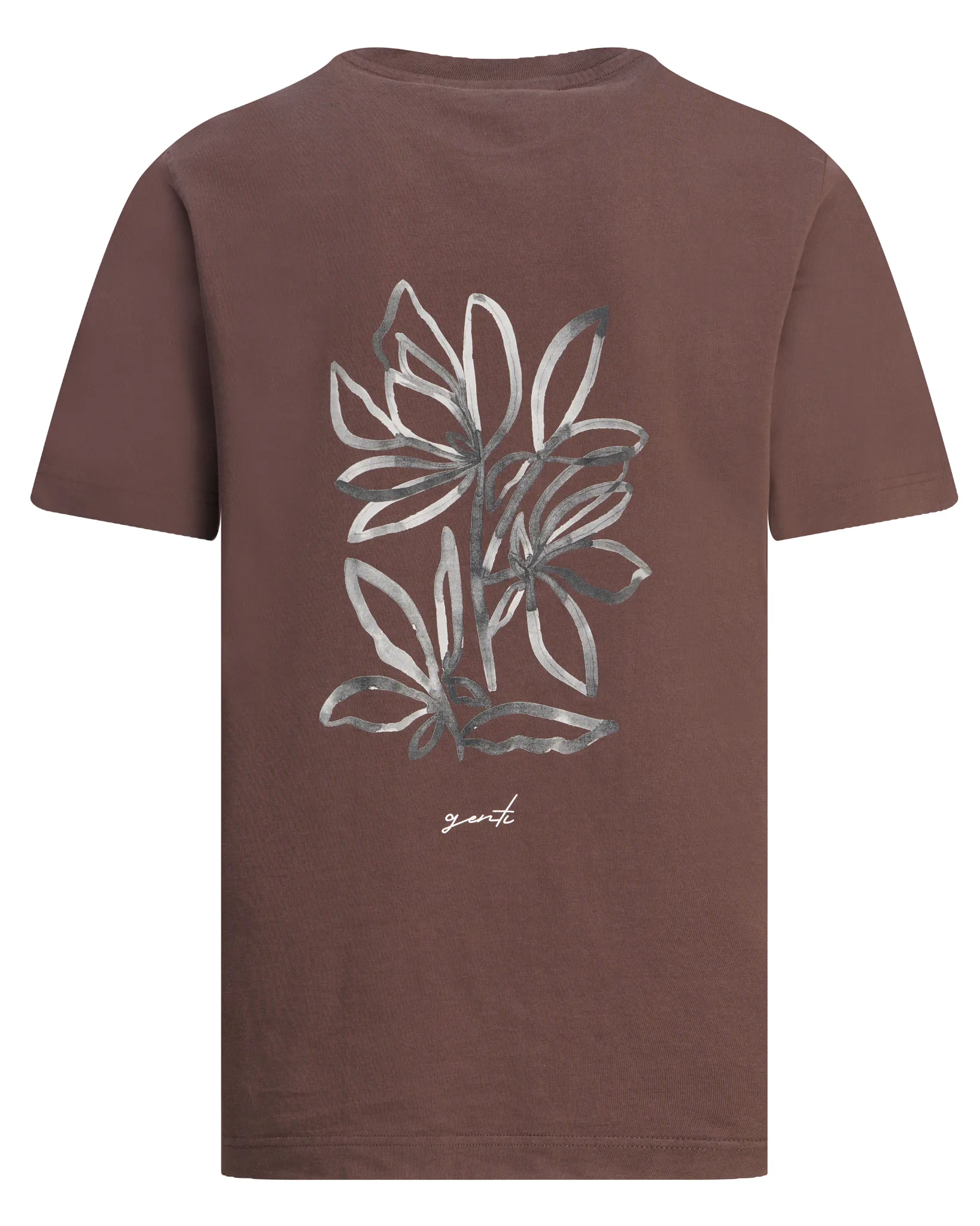 Genti T-shirt Donker bruin 111074-001-L