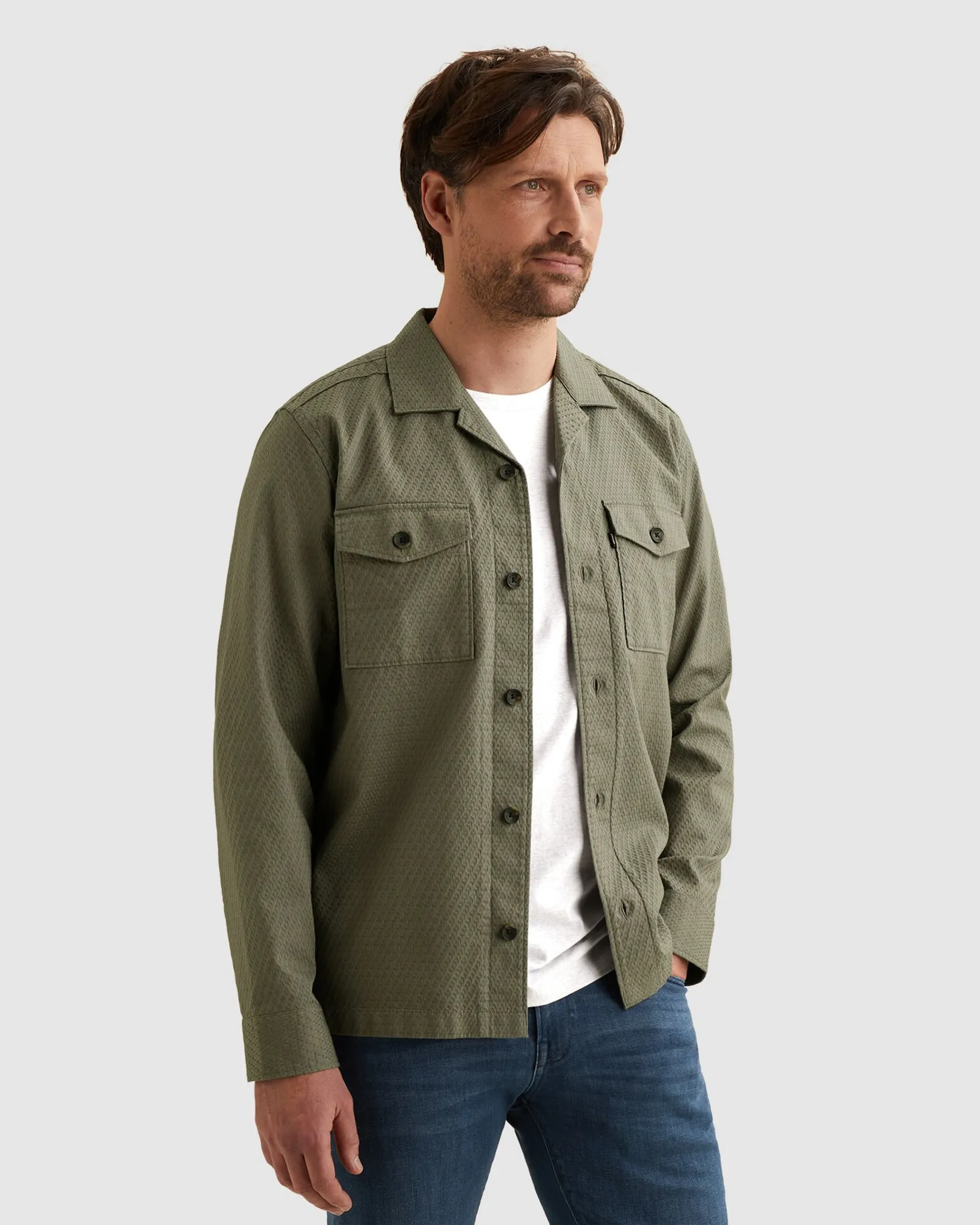 Vanguard Casual Overhemd Groen 111149-001-M