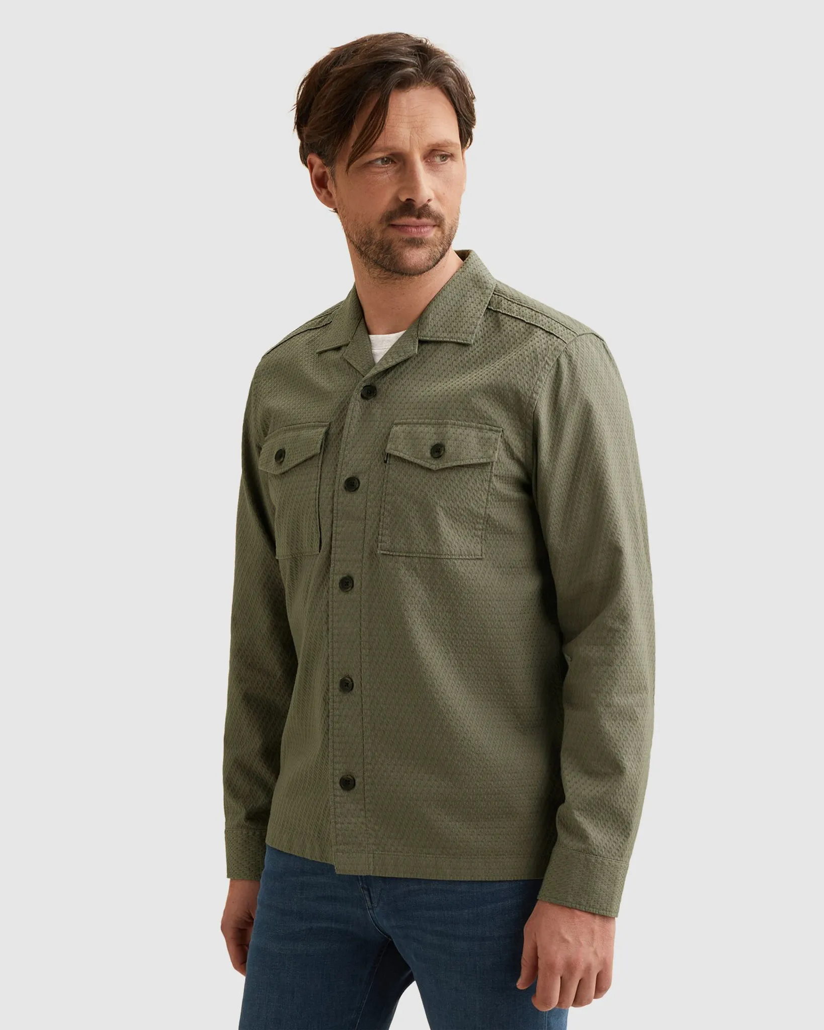 Vanguard Casual Overhemd Groen 111149-001-M