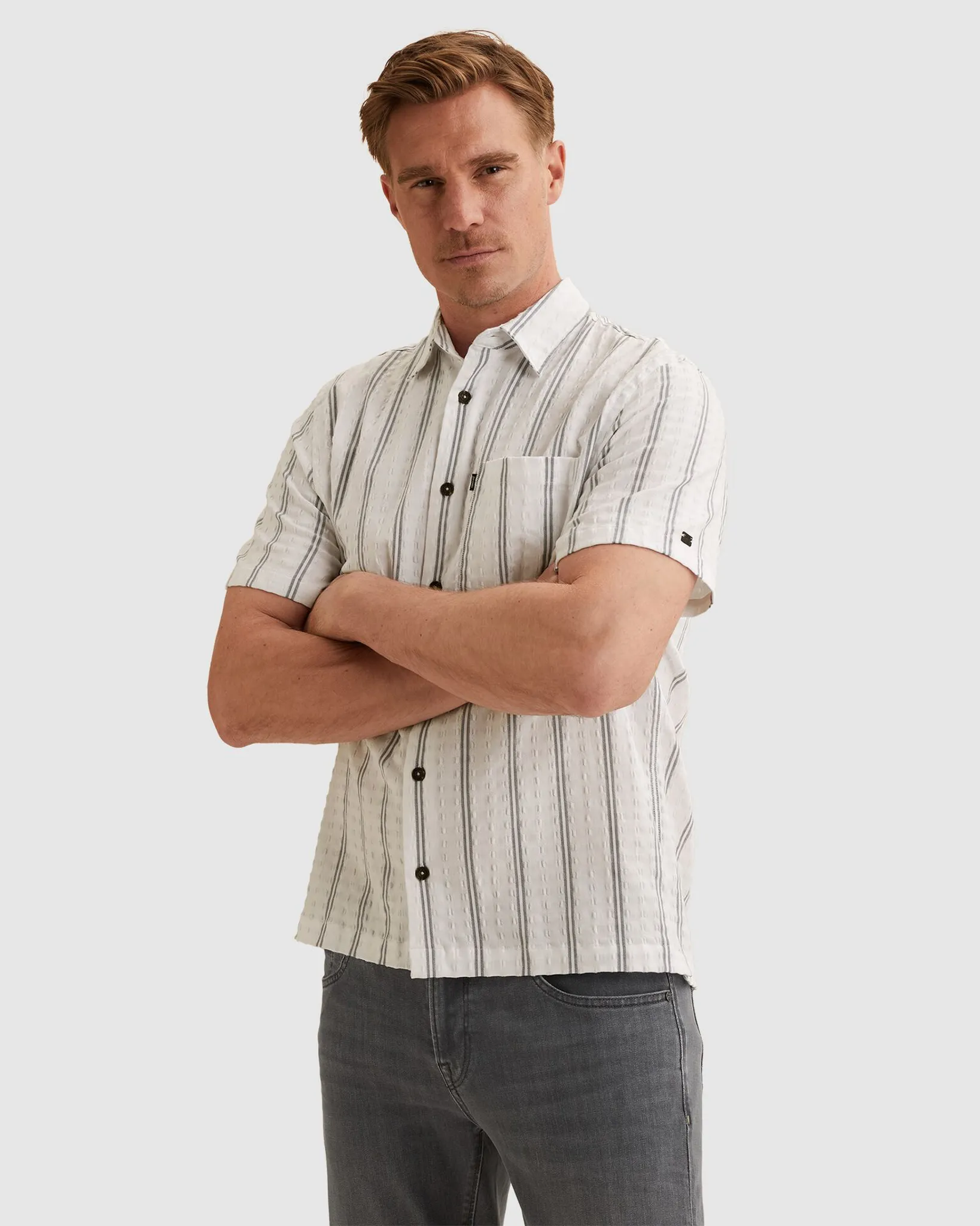 Vanguard Casual Overhemd Wit 111152-001-M