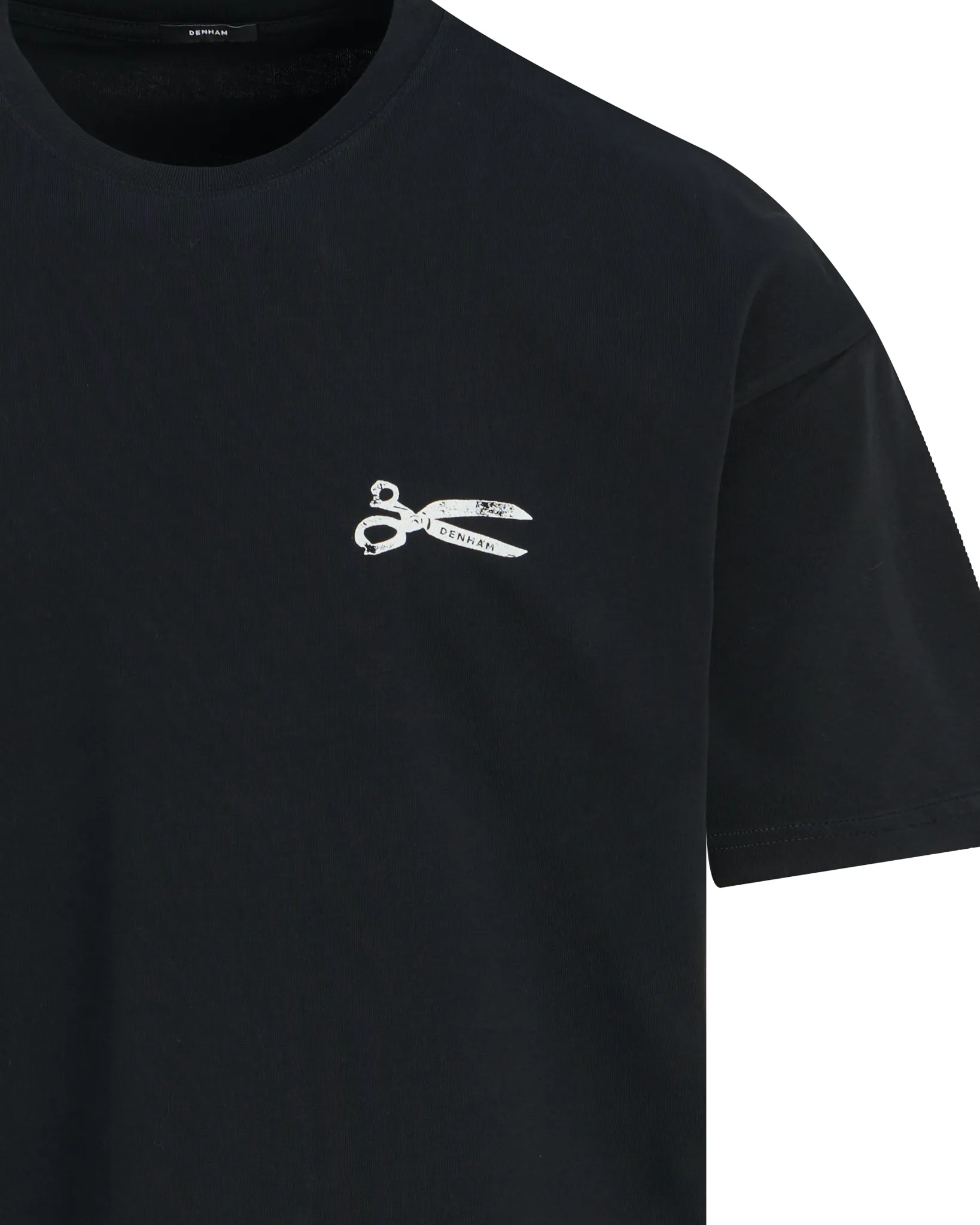 Denham T-shirt Stencil Zwart 111228-001-L