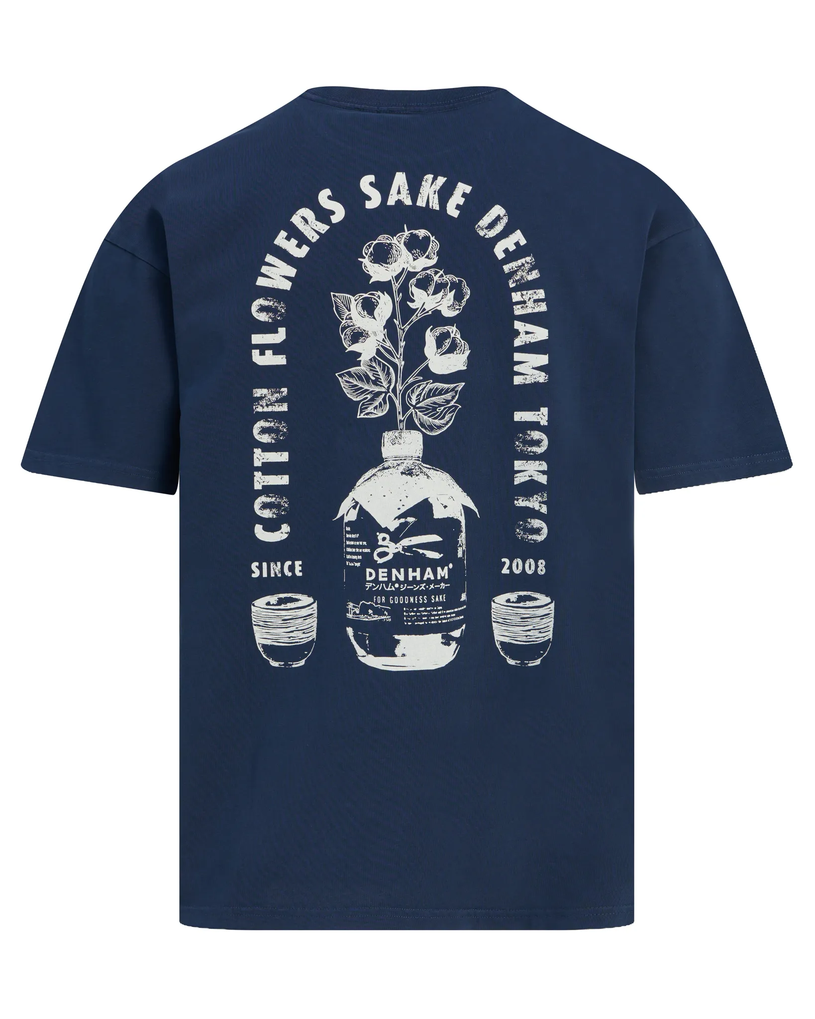 Denham T-shirt Sake Blauw 111230-001-L