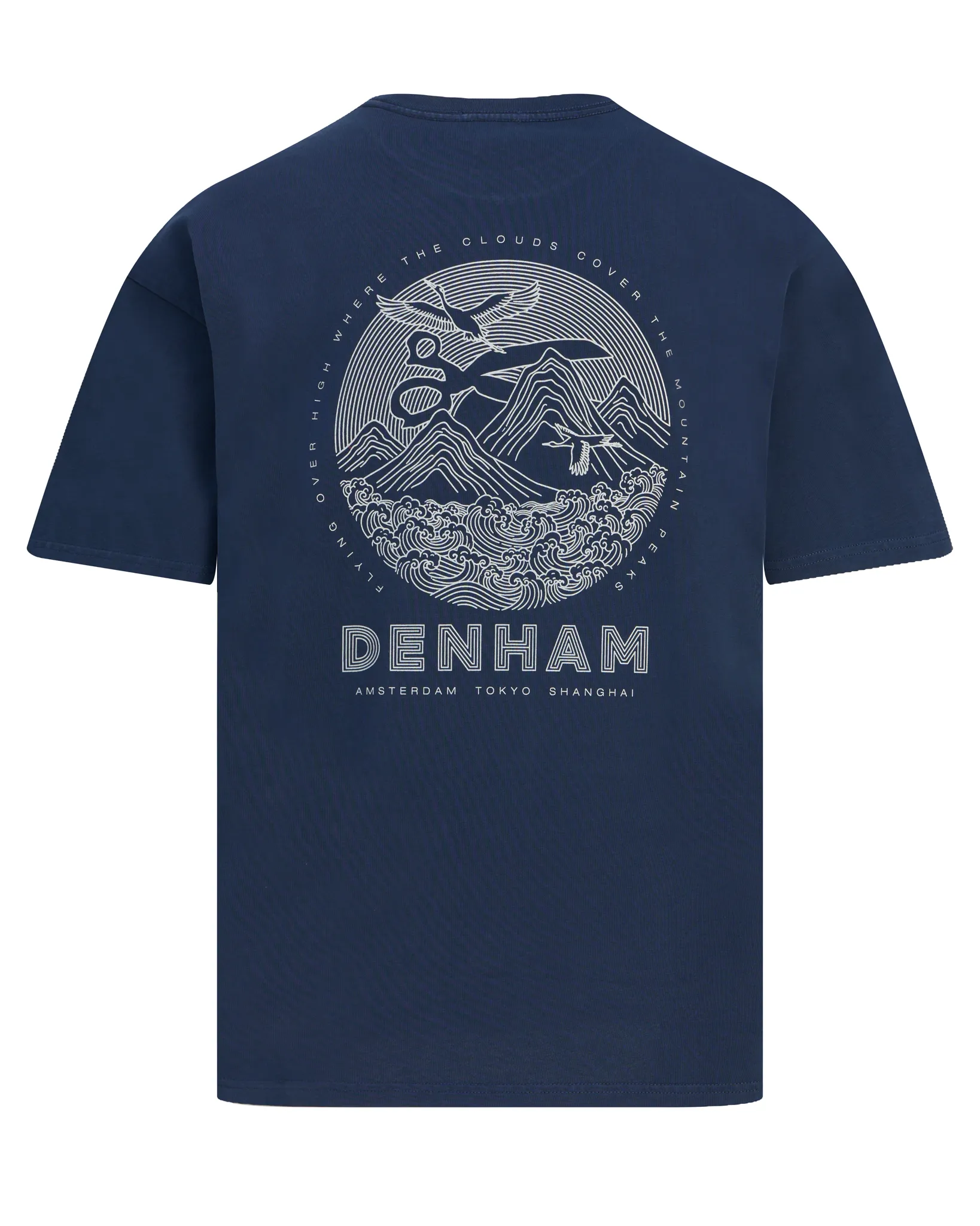 Denham T-shirt Lines Blauw 111231-001-L