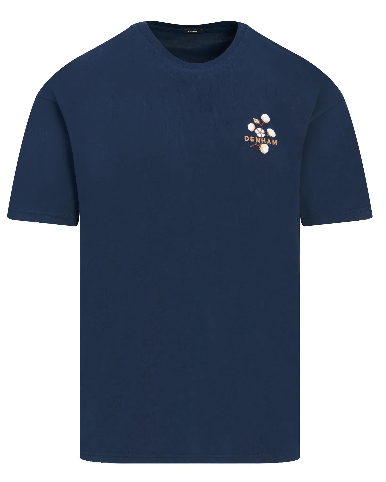 Denham Stitch T-shirt Blauw 111234-001-L