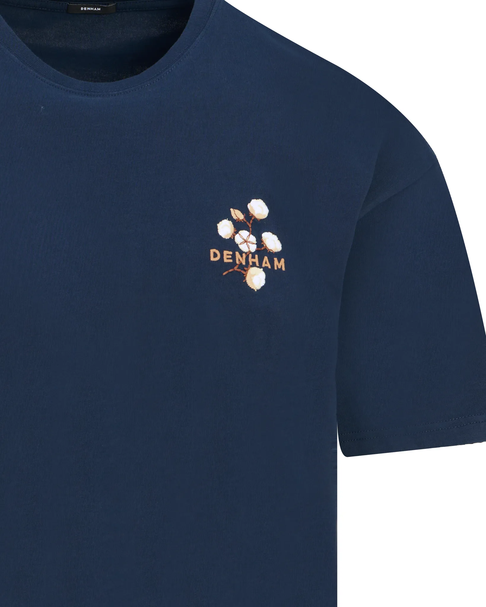 Denham Stitch T-shirt Blauw 111234-001-L