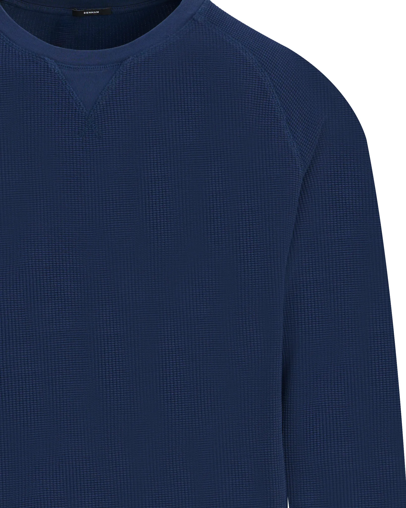 Denham Sweater Waffle Zwart 111239-001-L