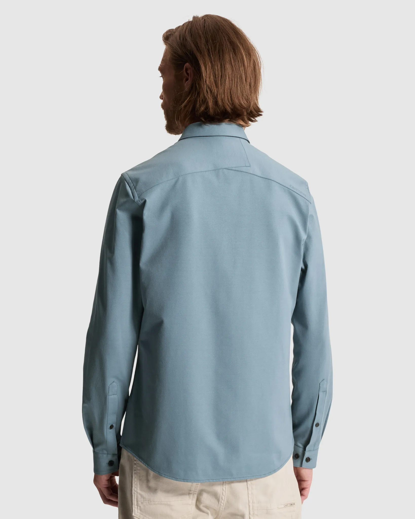 Cast Iron Casual Overhemd Blauw 111425-001-L