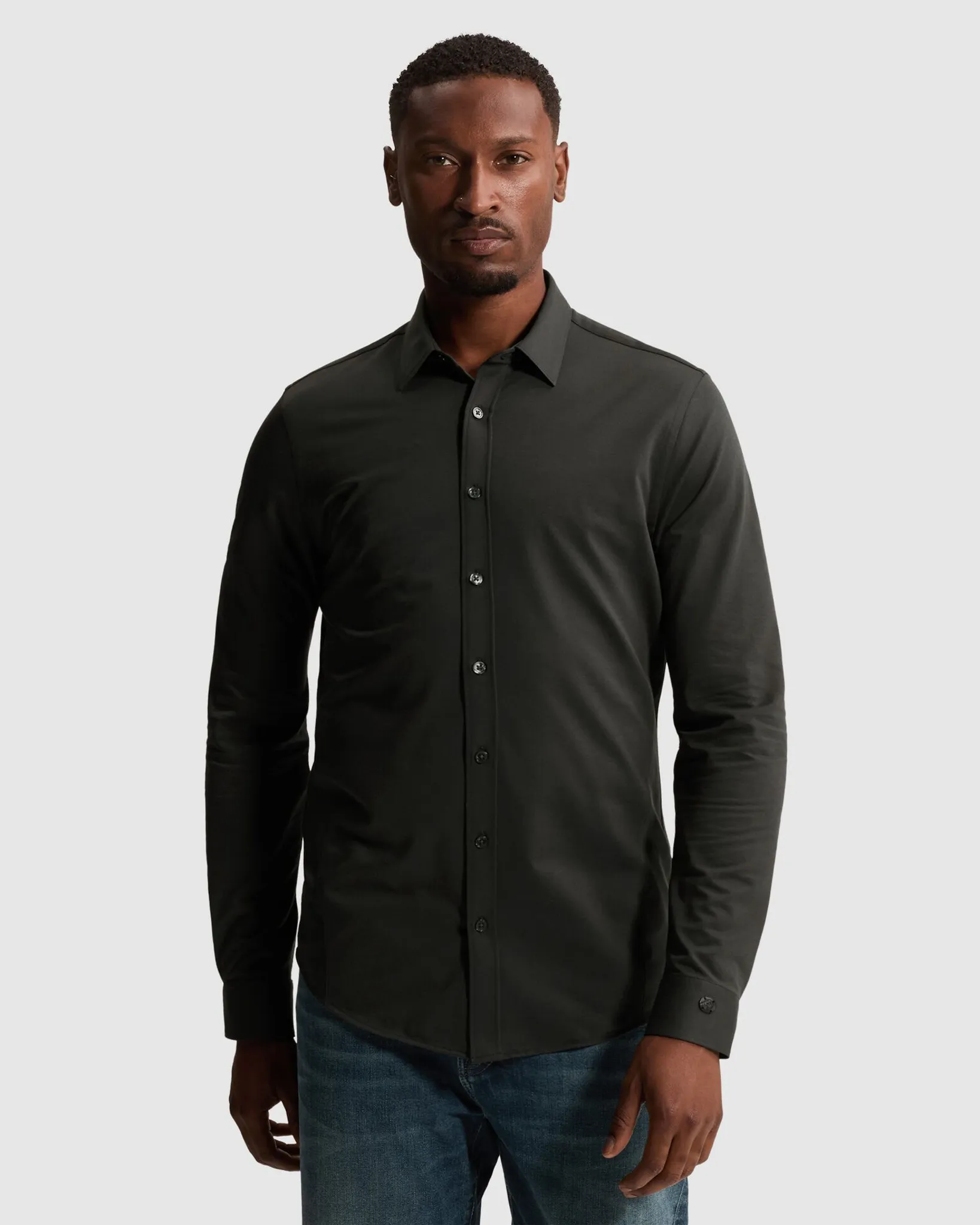 Cast Iron Casual Overhemd Grijs 111427-001-L