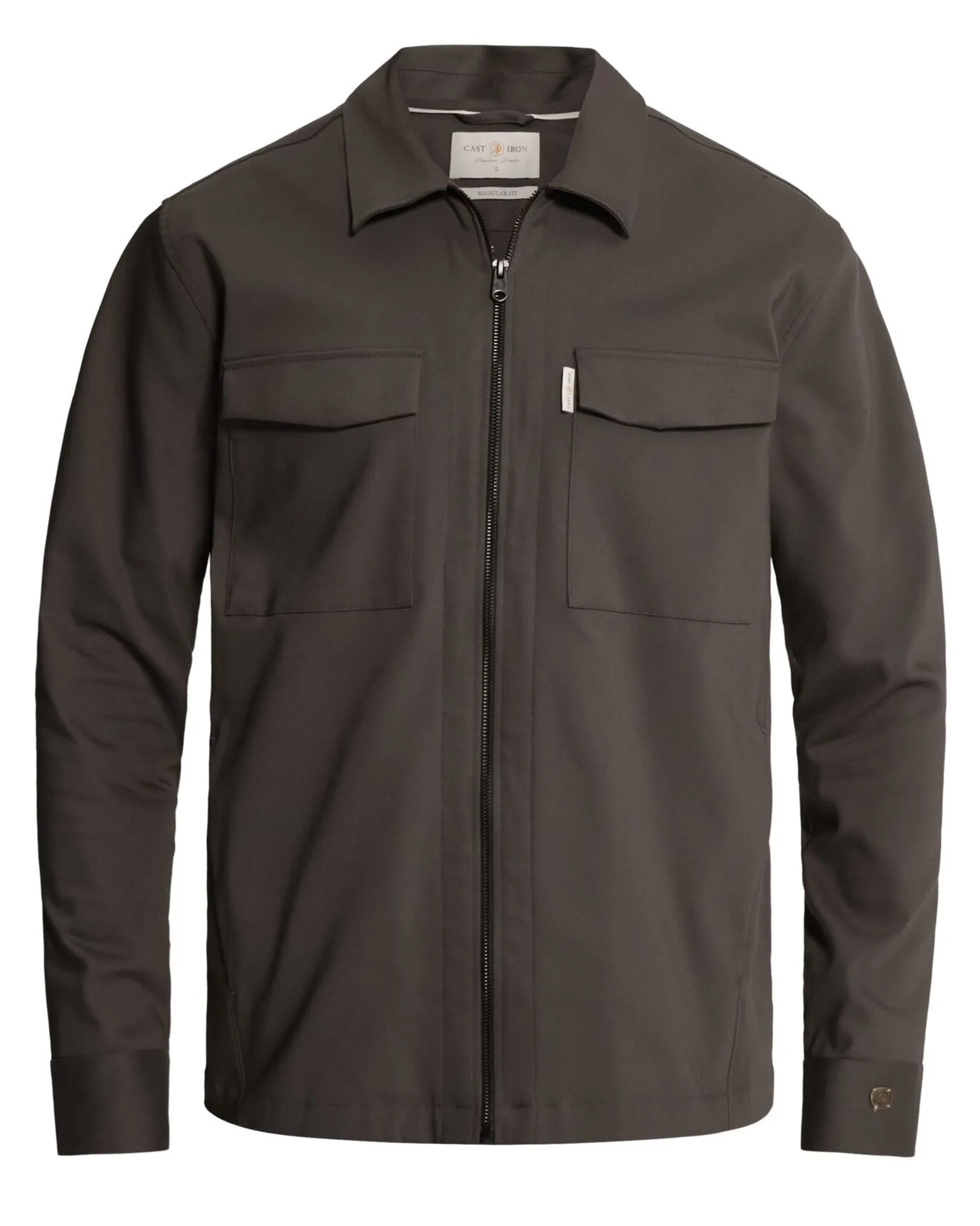 Cast Iron Overshirt Tech Stretch Grijs 111430-001-L