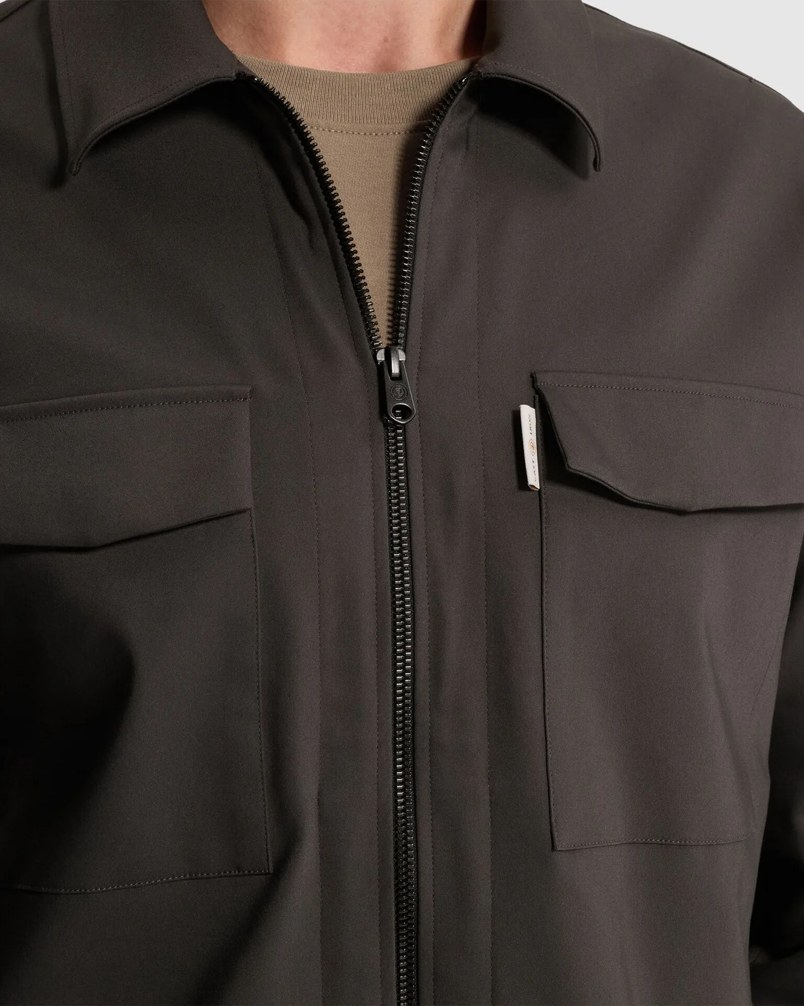 Cast Iron Overshirt Tech Stretch Grijs 111430-001-L