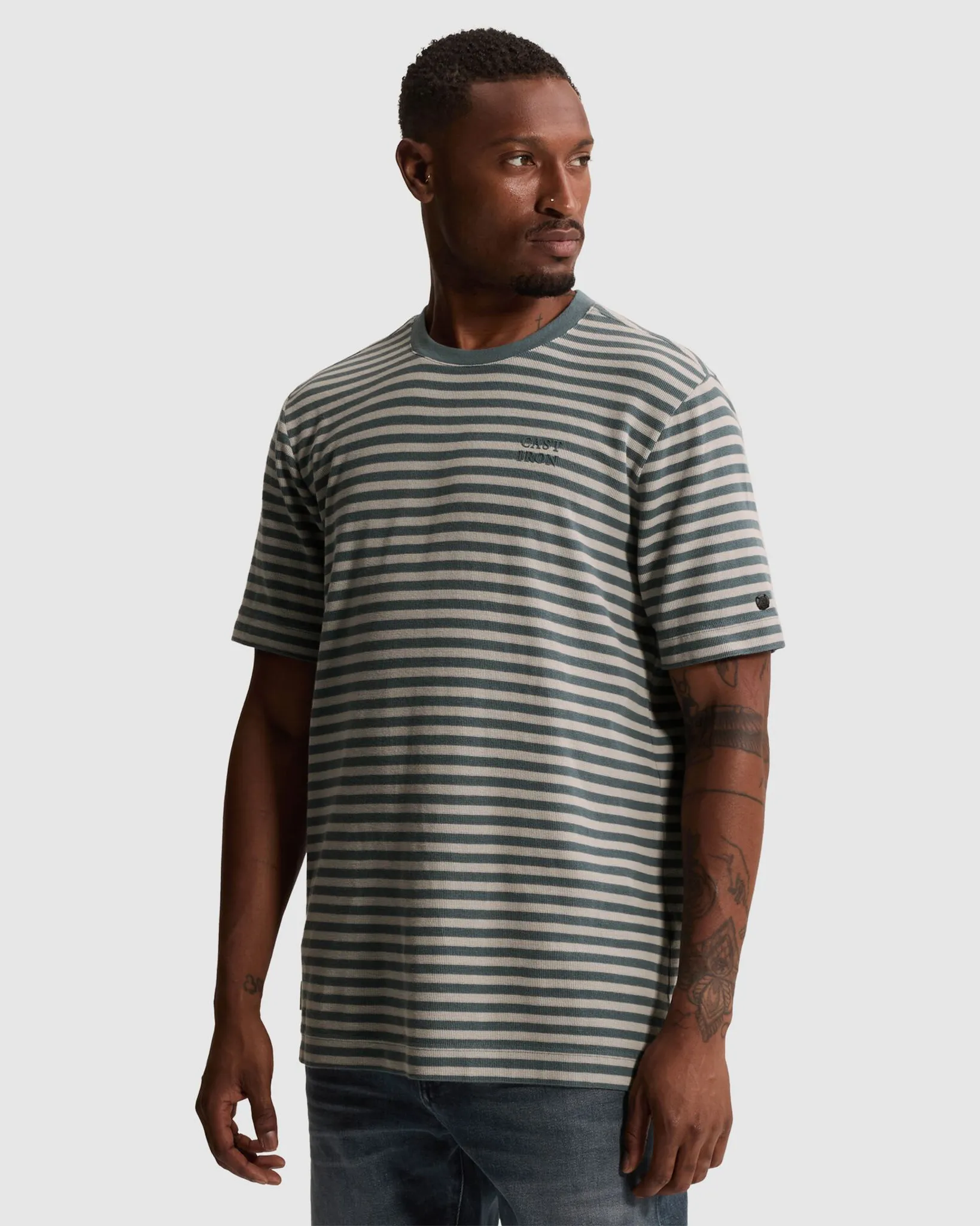 Cast Iron T-shirt Korte mouw Blauw 111440-001-L