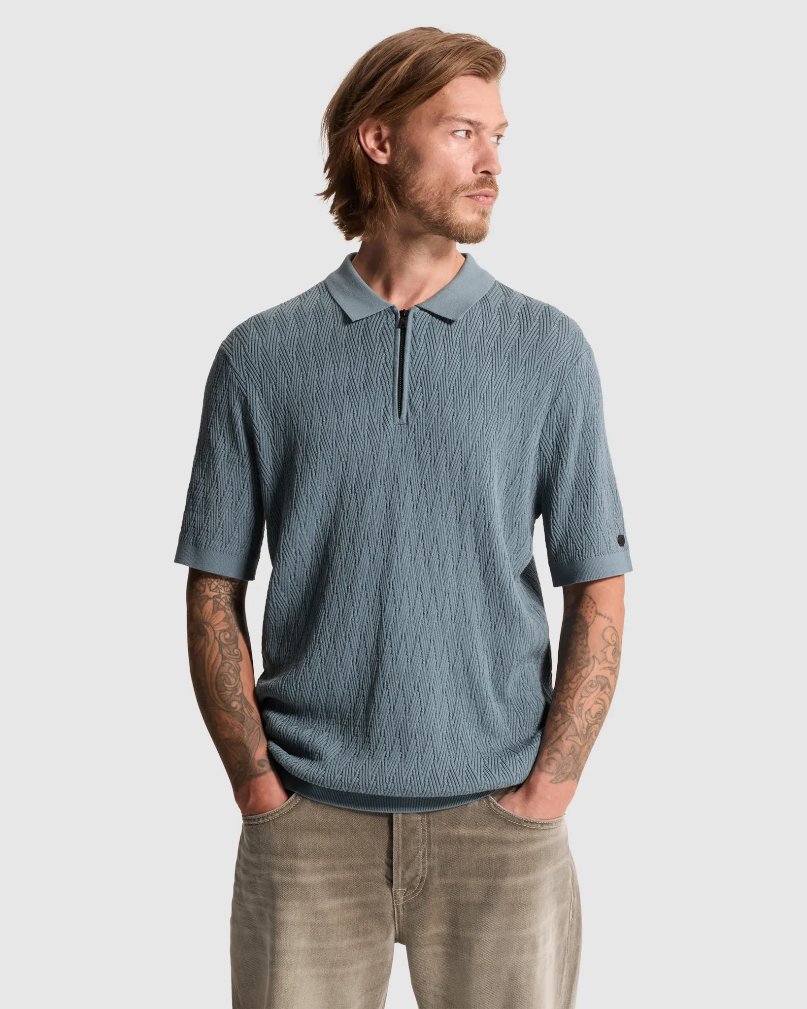 Cast Iron Polo Blauw 111444-001-L