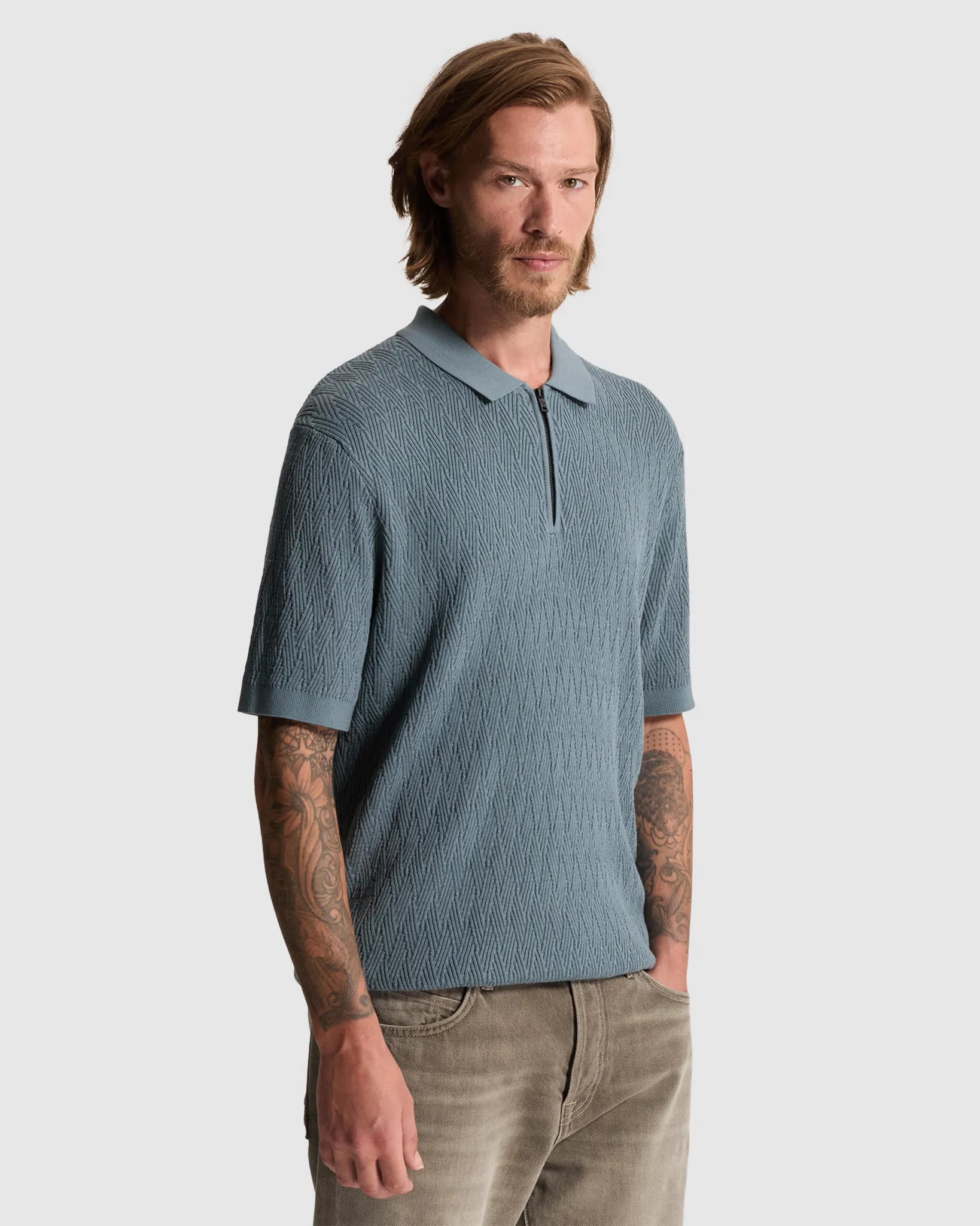 Cast Iron Polo Blauw 111444-001-L