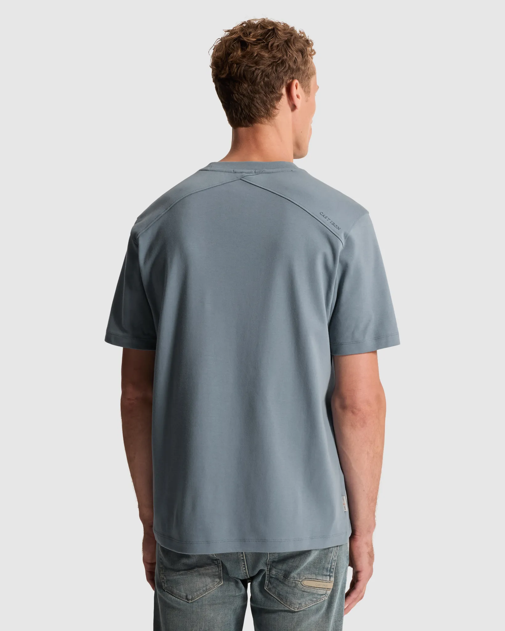 Cast Iron T-shirt Blauw 111454-001-L