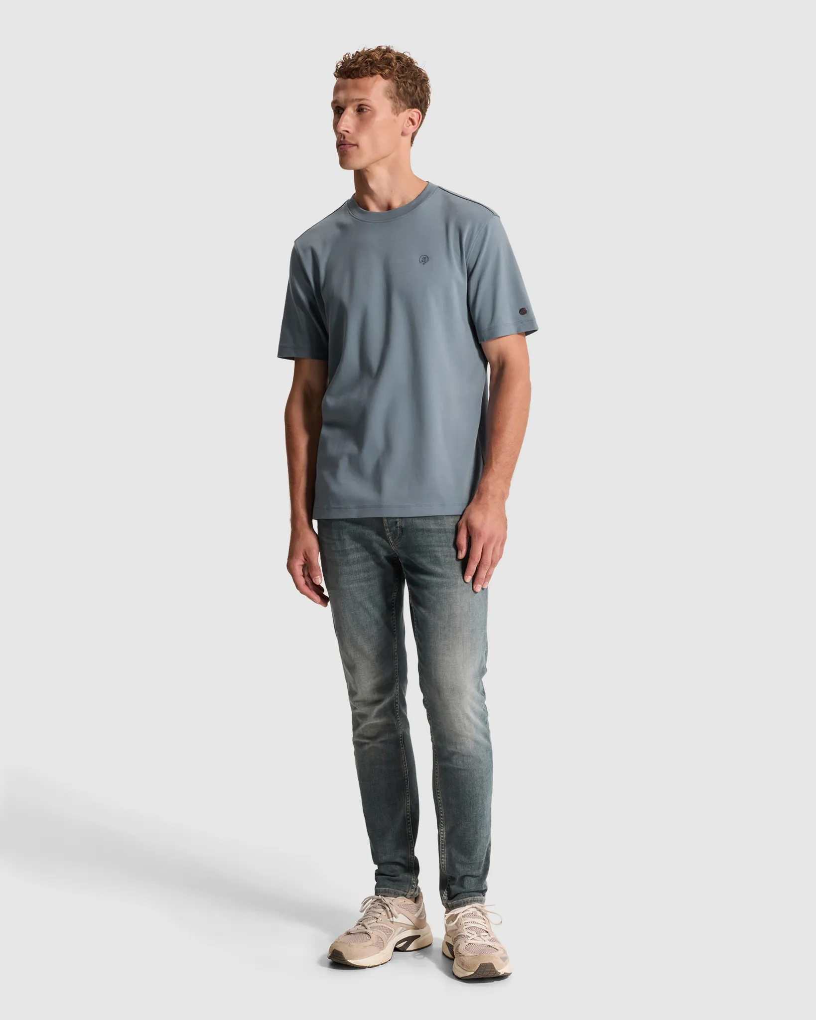 Cast Iron T-shirt Blauw 111454-001-L