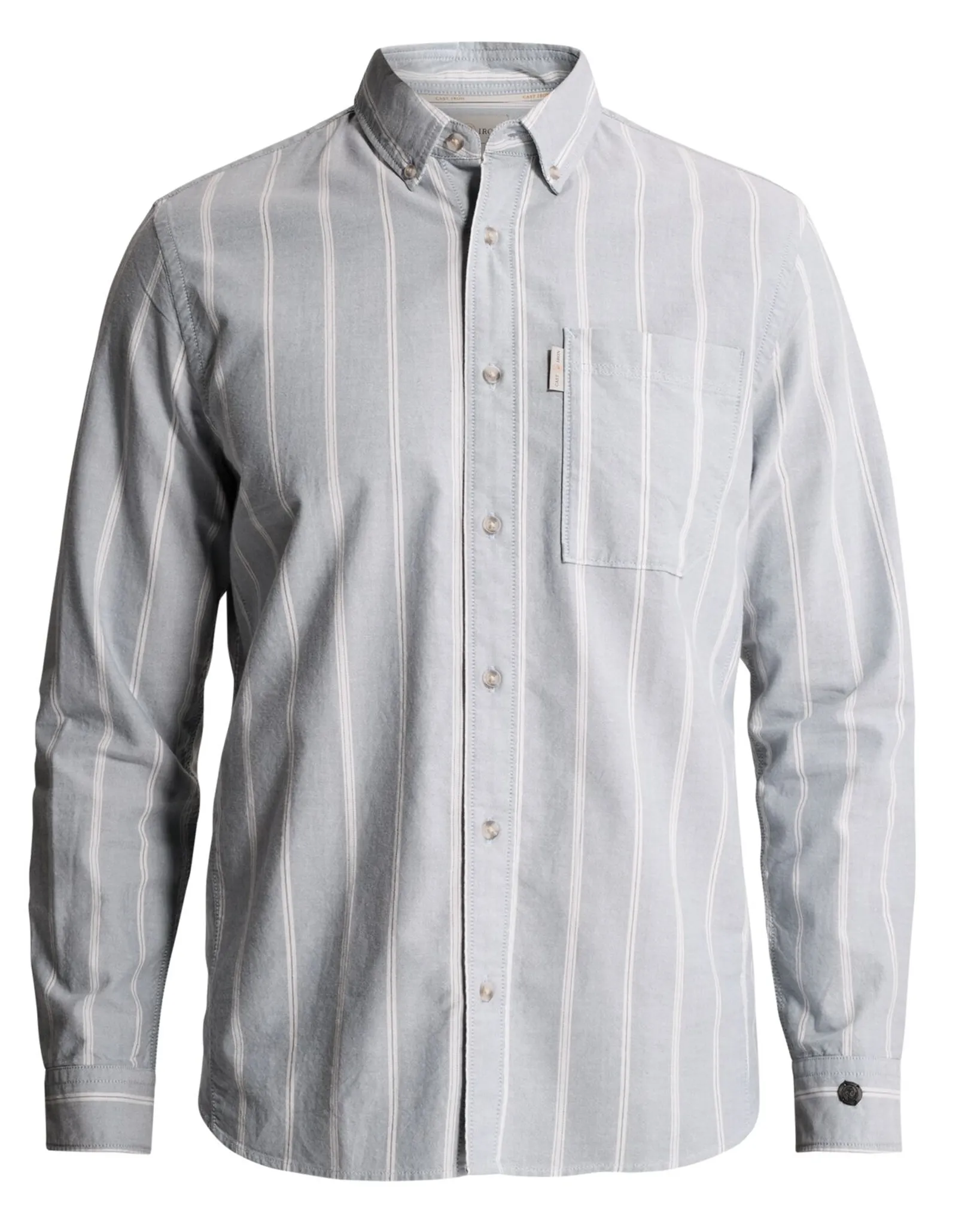 Cast Iron Casual Overhemd Blauw 111457-001-L