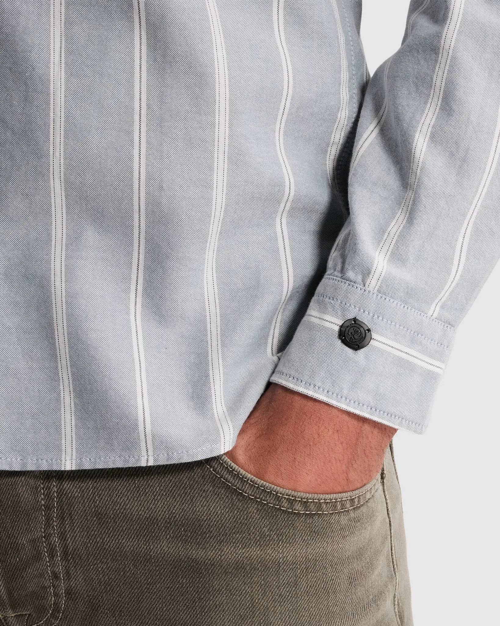 Cast Iron Casual Overhemd Blauw 111457-001-L