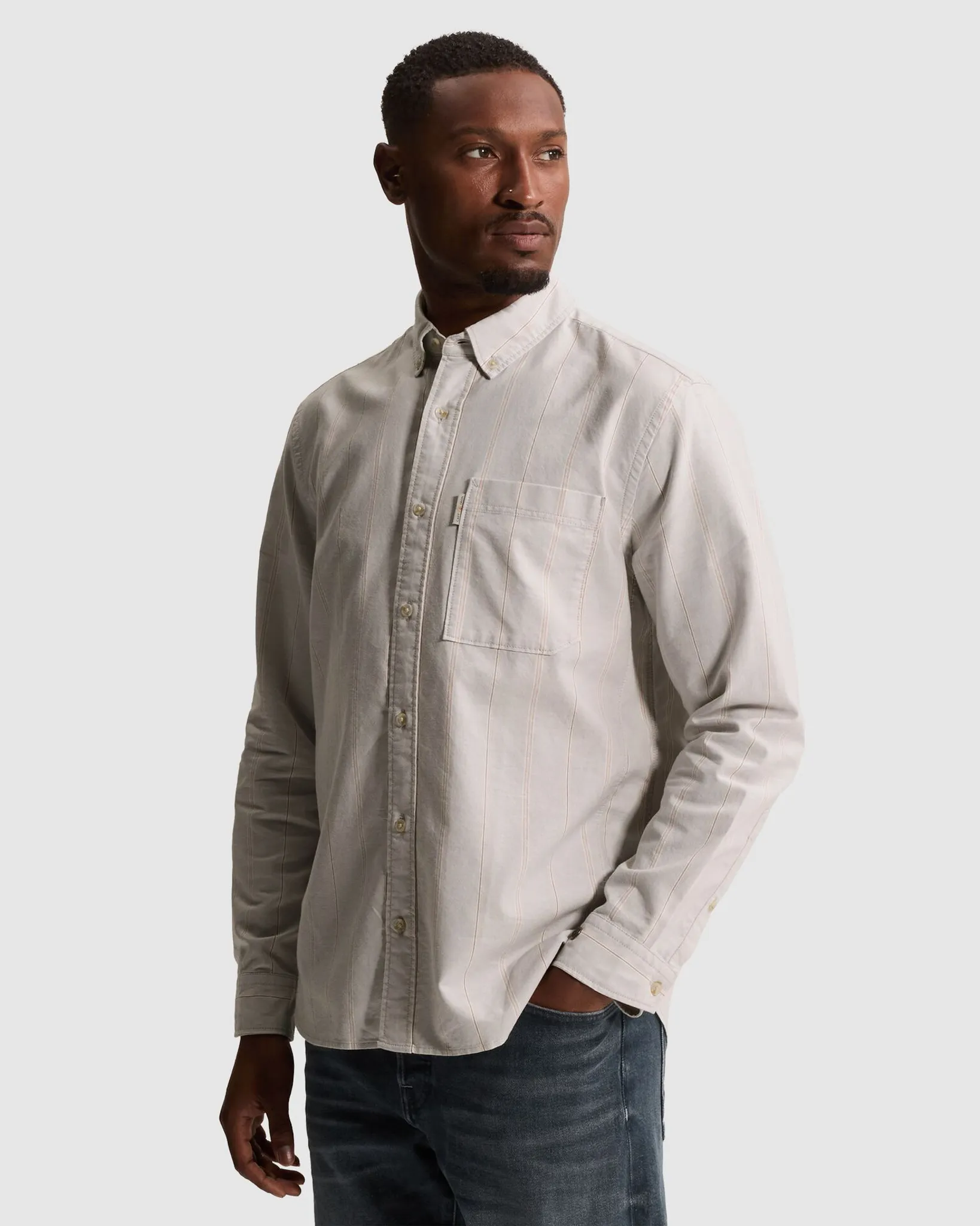 Cast Iron Casual overhemd Grijs 111458-001-L