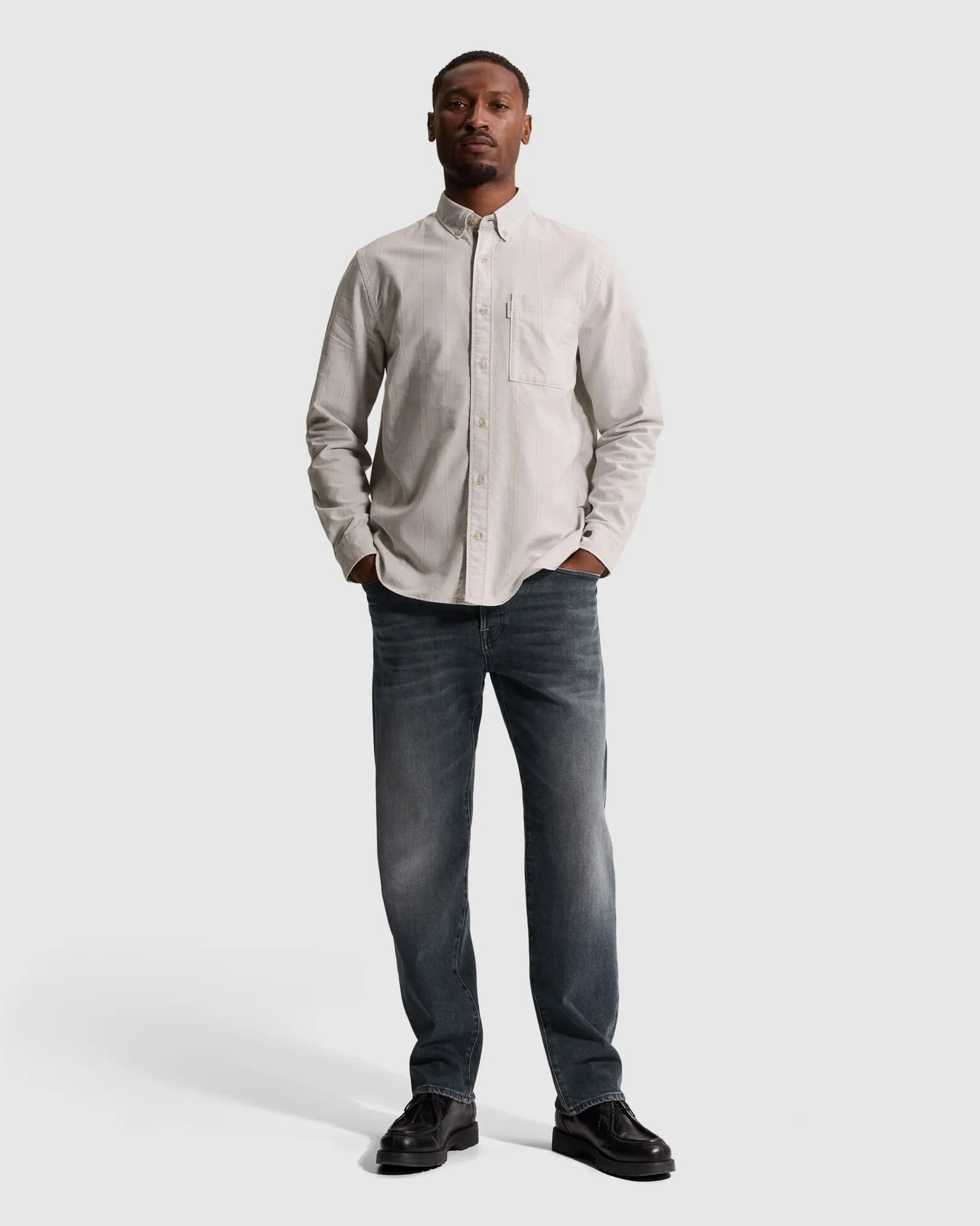 Cast Iron Casual overhemd Grijs 111458-001-L