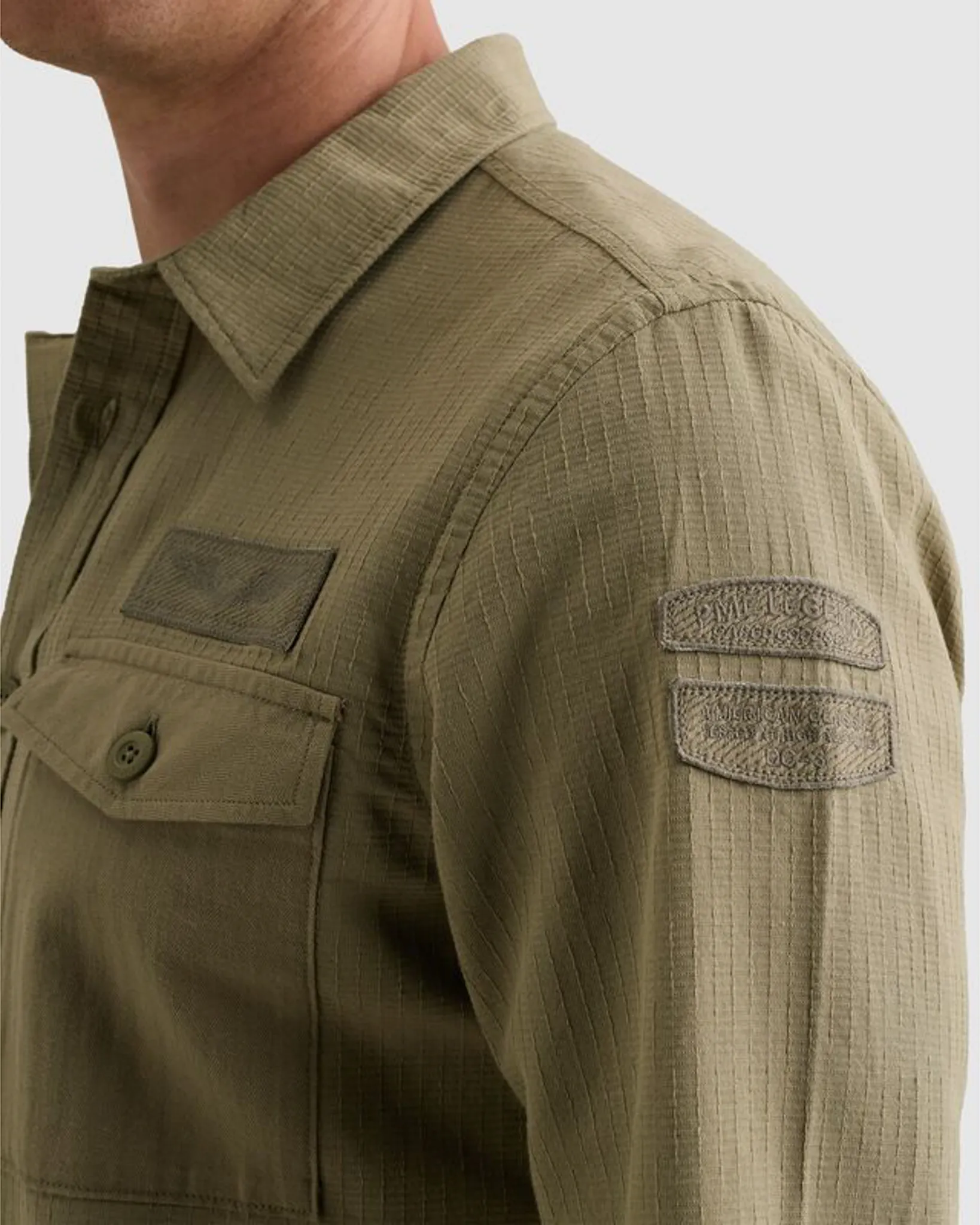 PME Legend Casual overhemd Donker groen 111468-001-L