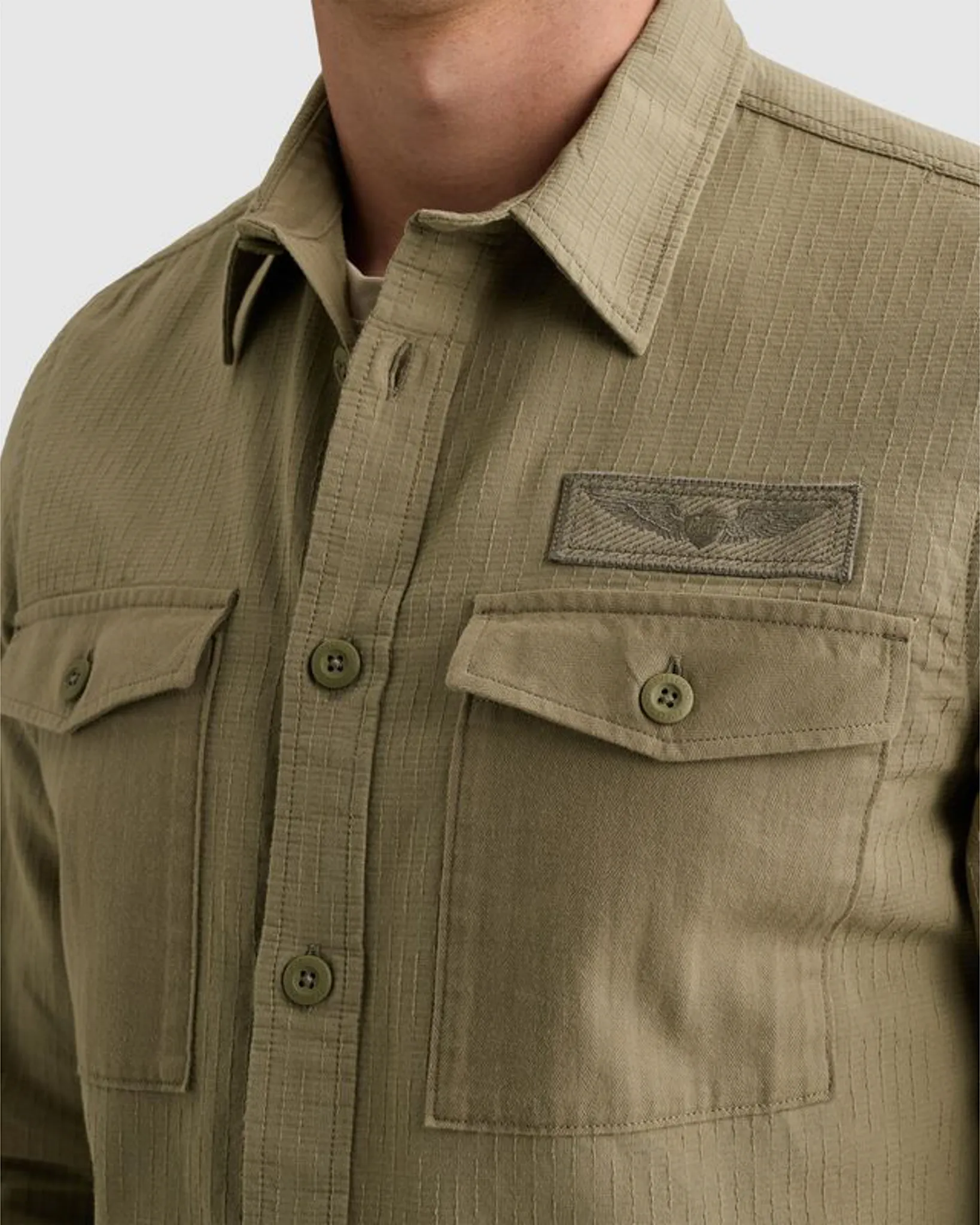 PME Legend Casual overhemd Donker groen 111468-001-L